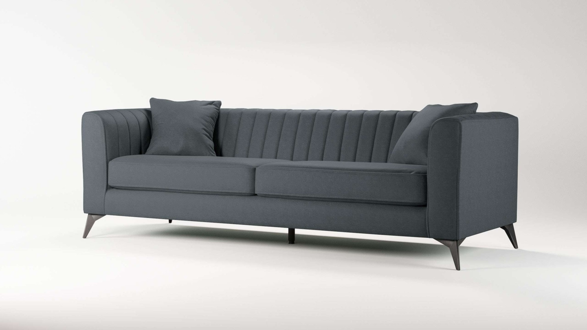 Places of Style 4-Sitzer »MATTHEW elegantes Designsofa, Maße B/T/H: 231/86/74 cm«, XXL, Steppung im Rücken, lose Sitzkissen, incl 2. Zierkissen