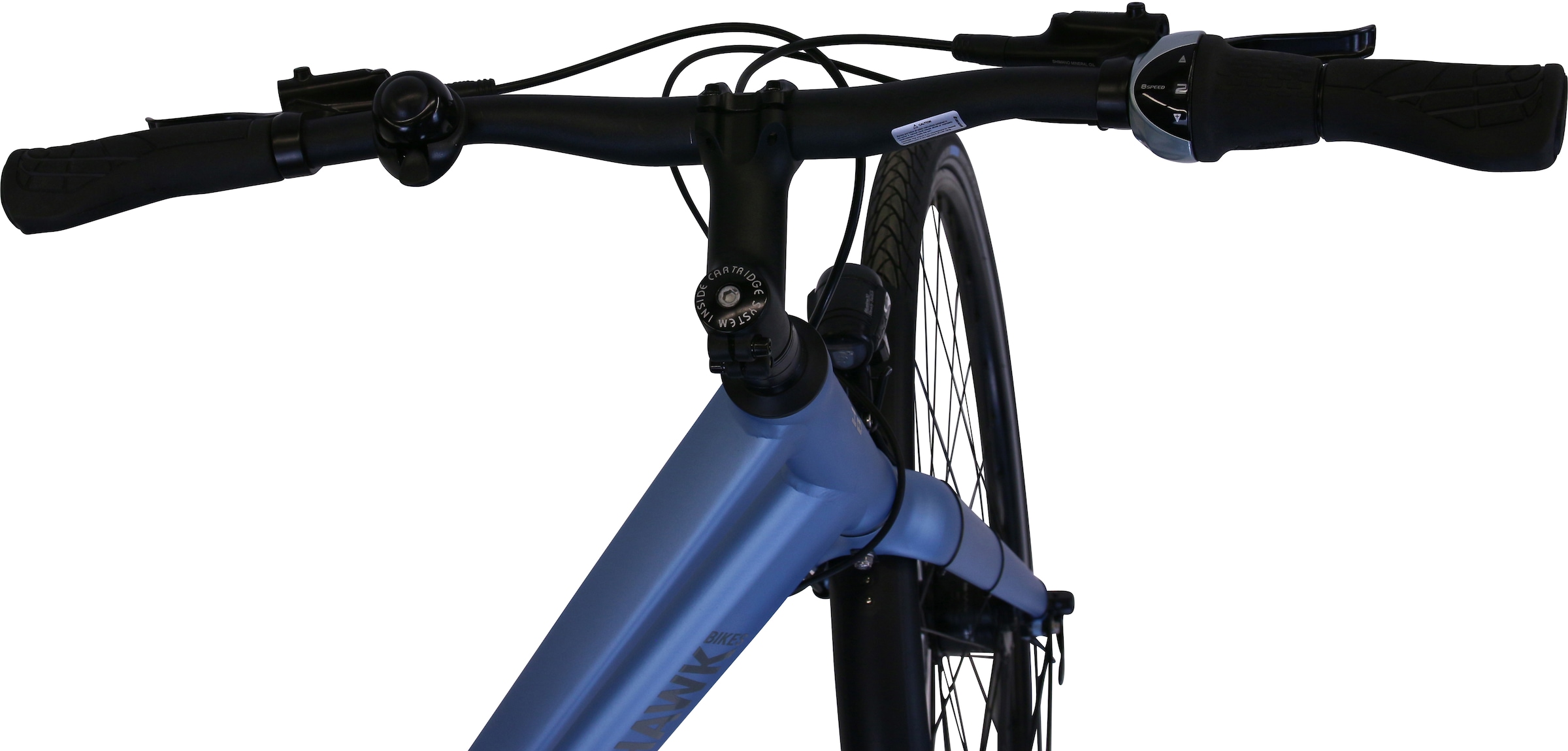 HAWK Bikes Trekkingrad »HAWK Trekking Lady Super Deluxe Plus Sky Blue«, 8 Gang, Shimano, Nexus Schaltwerk