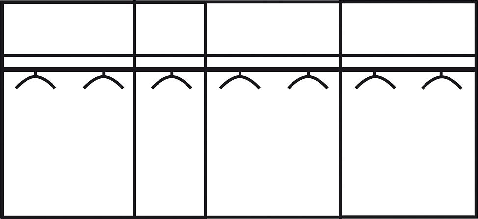 rauch Schwebetürenschrank »Quadra Bestseller Schlafzimmerschrank in vielen Breiten«, Kleiderschrank Garderobenschrank Schrank mit Glaselementen