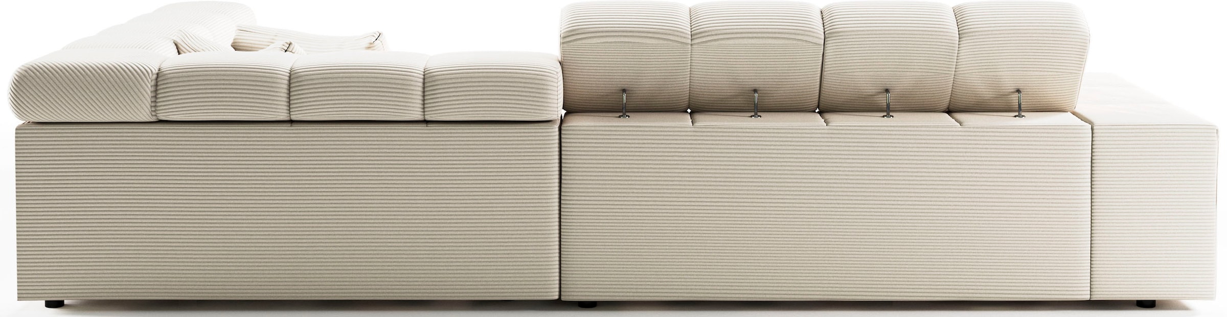 INOSIGN Ecksofa »Ancona incl. Kopfteilverstellung, OTTOs Choice, Breite 319cm, L-Form«, wahlweise motorische Sitztiefenverstellung, auch in Cord + Easy Care