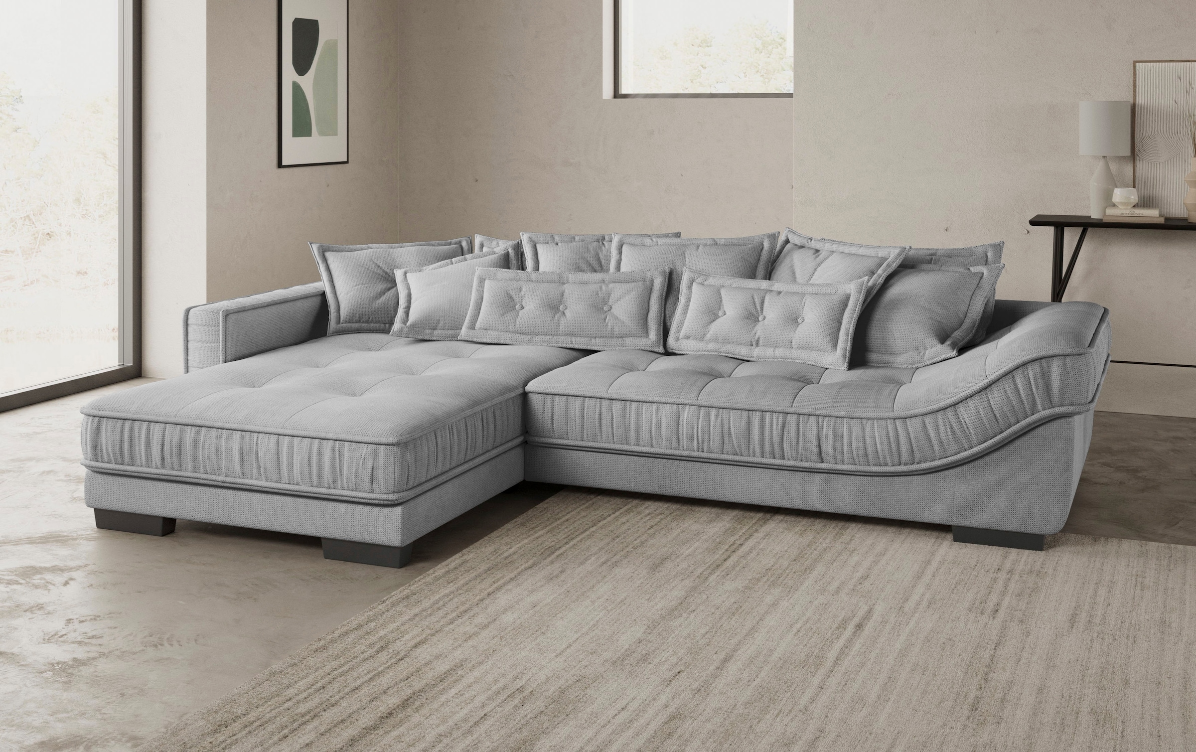 Mr. Couch Ecksofa »Diwan II, L-Form«, Wahlweise mit Kaltschaumpolsterung bis 140 kg belastbar