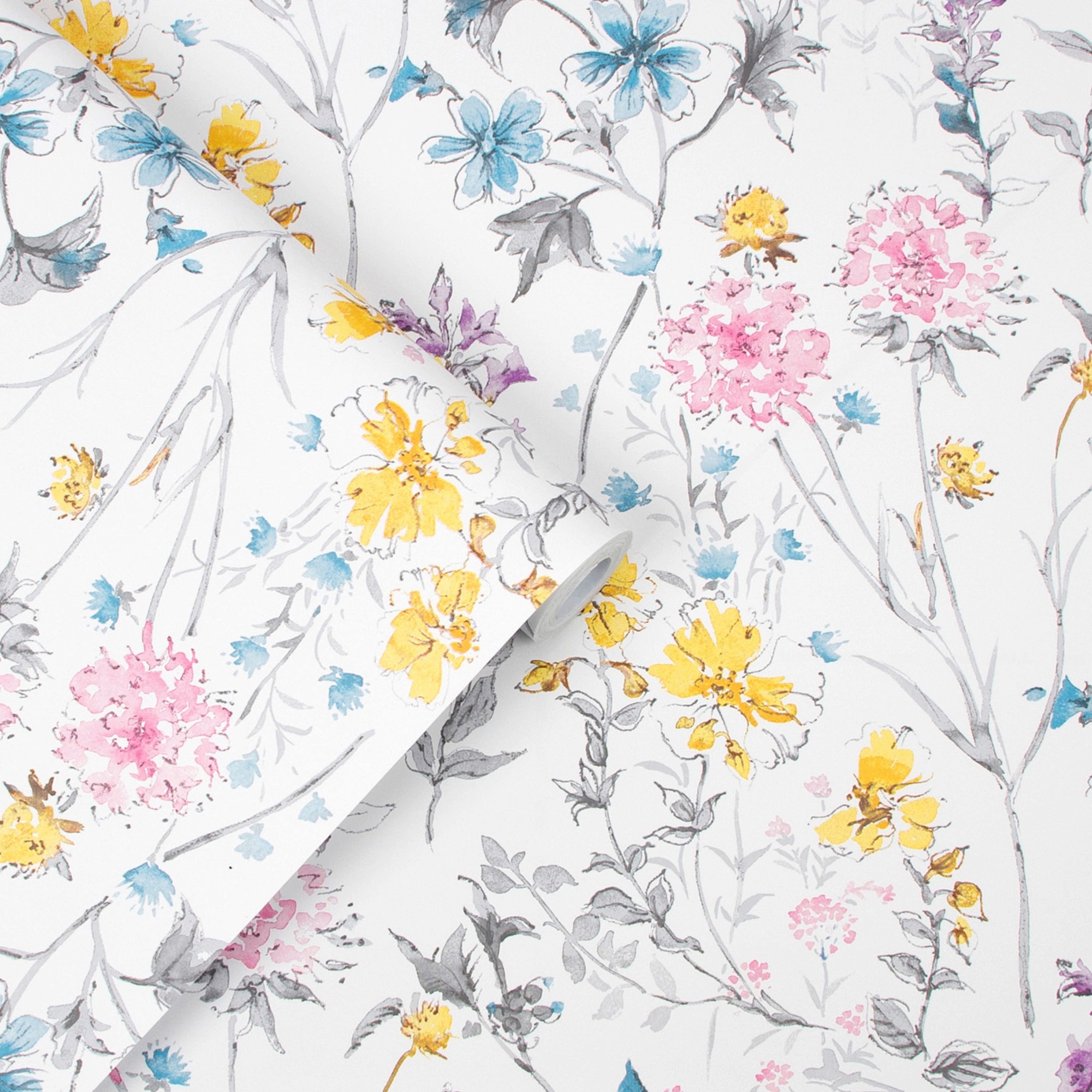 LAURA ASHLEY Vliestapete »Wild Meadow«, gemustert, FSC® zertifiziert, mit lebhaftem Druck, 10 Meter Länge