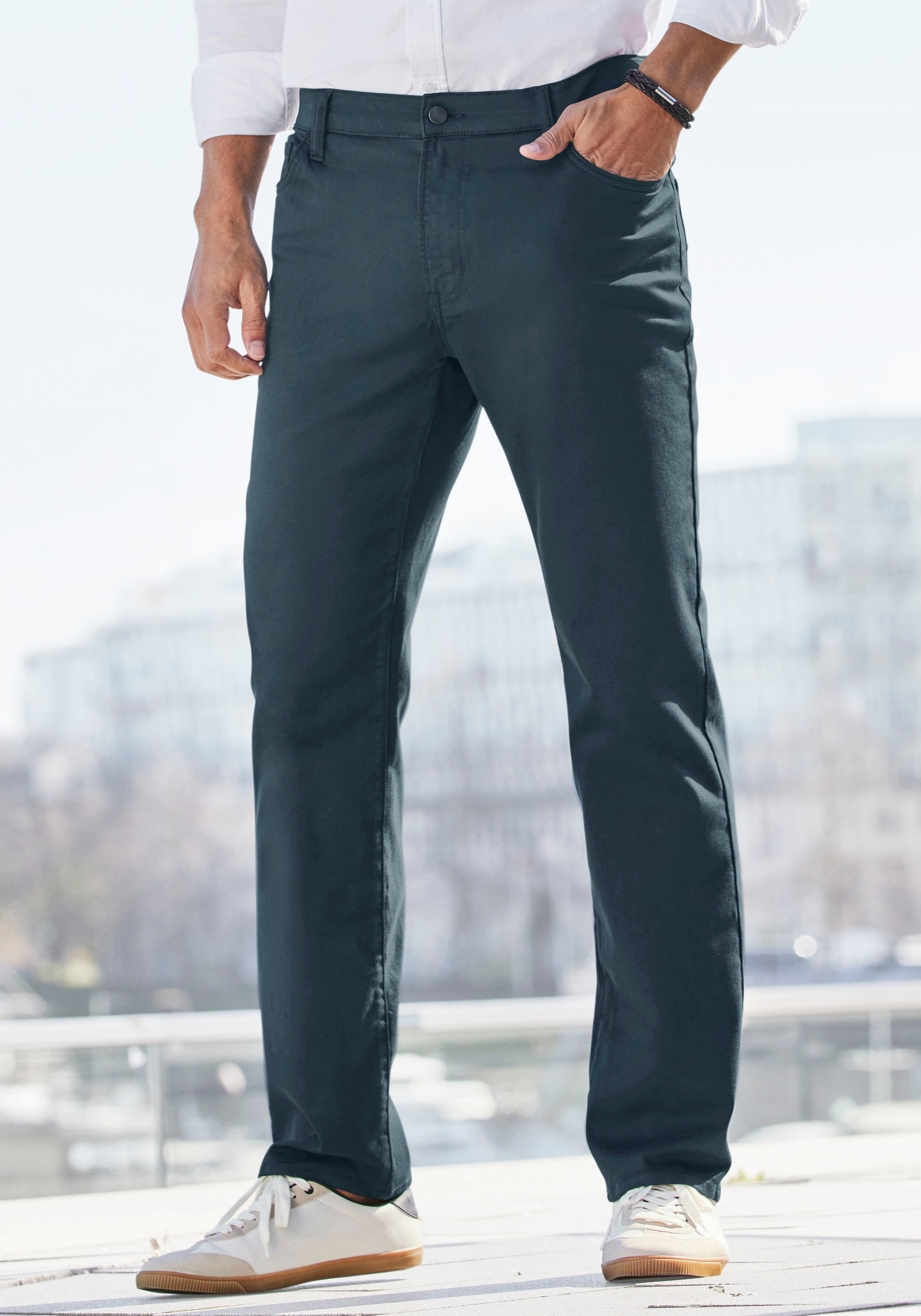 John Devin Chinohose »regular-fit, 5-Pocket-Hose«, aus elastischer Baumwoll-Qualität