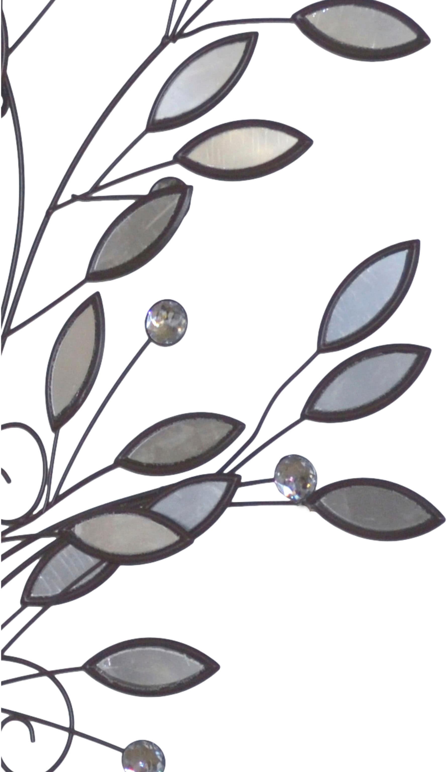 HOFMANN LIVING AND MORE Wanddekoobjekt »Wanddekoration« Blätter mit Spiegelblättchen