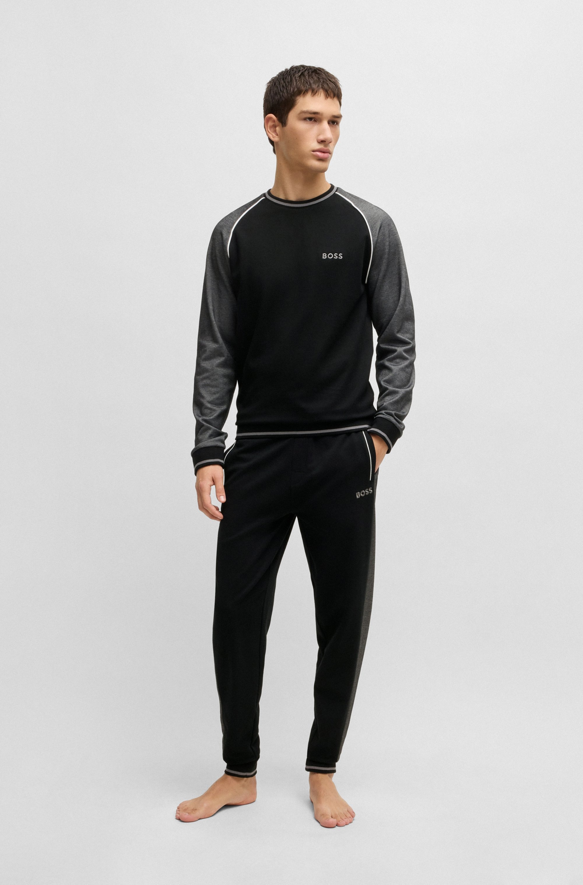 BOSS Sweatshirt, mit kontrastfarbenen Details