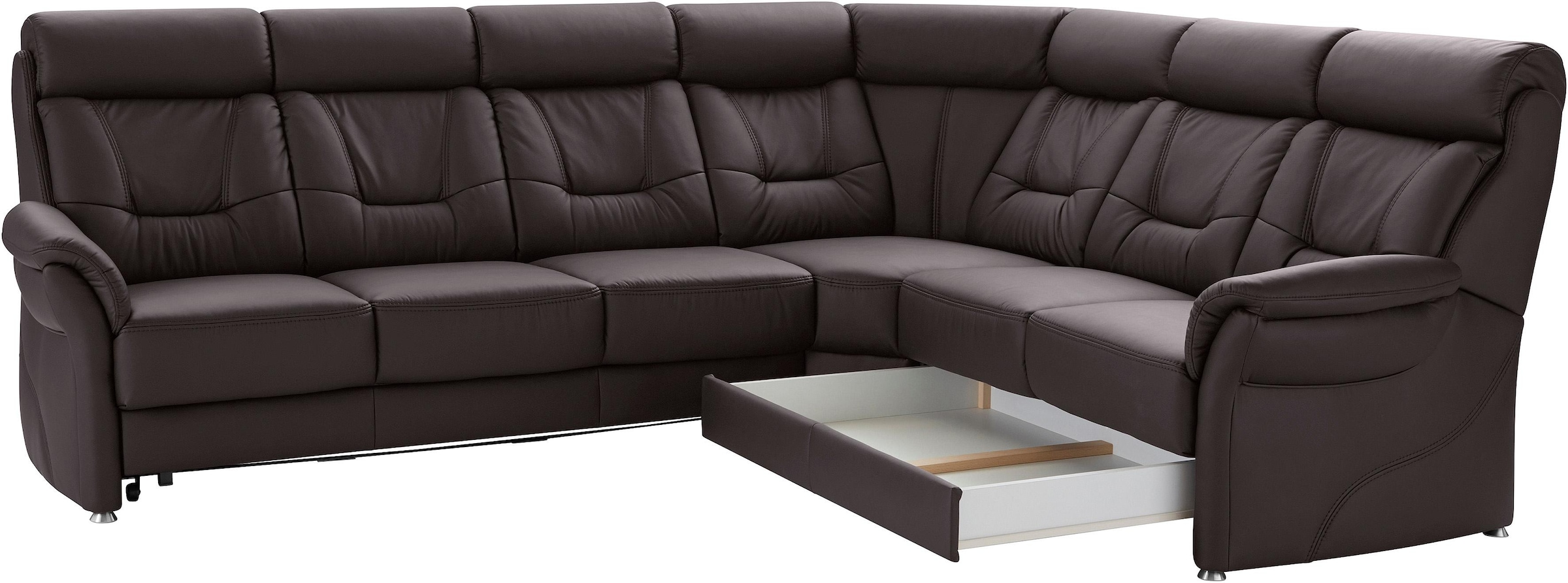 Places of Style Ecksofa »Sardinien L-Form«, mit Kopfteilverstellung, wahlweise mit Bettfunktion