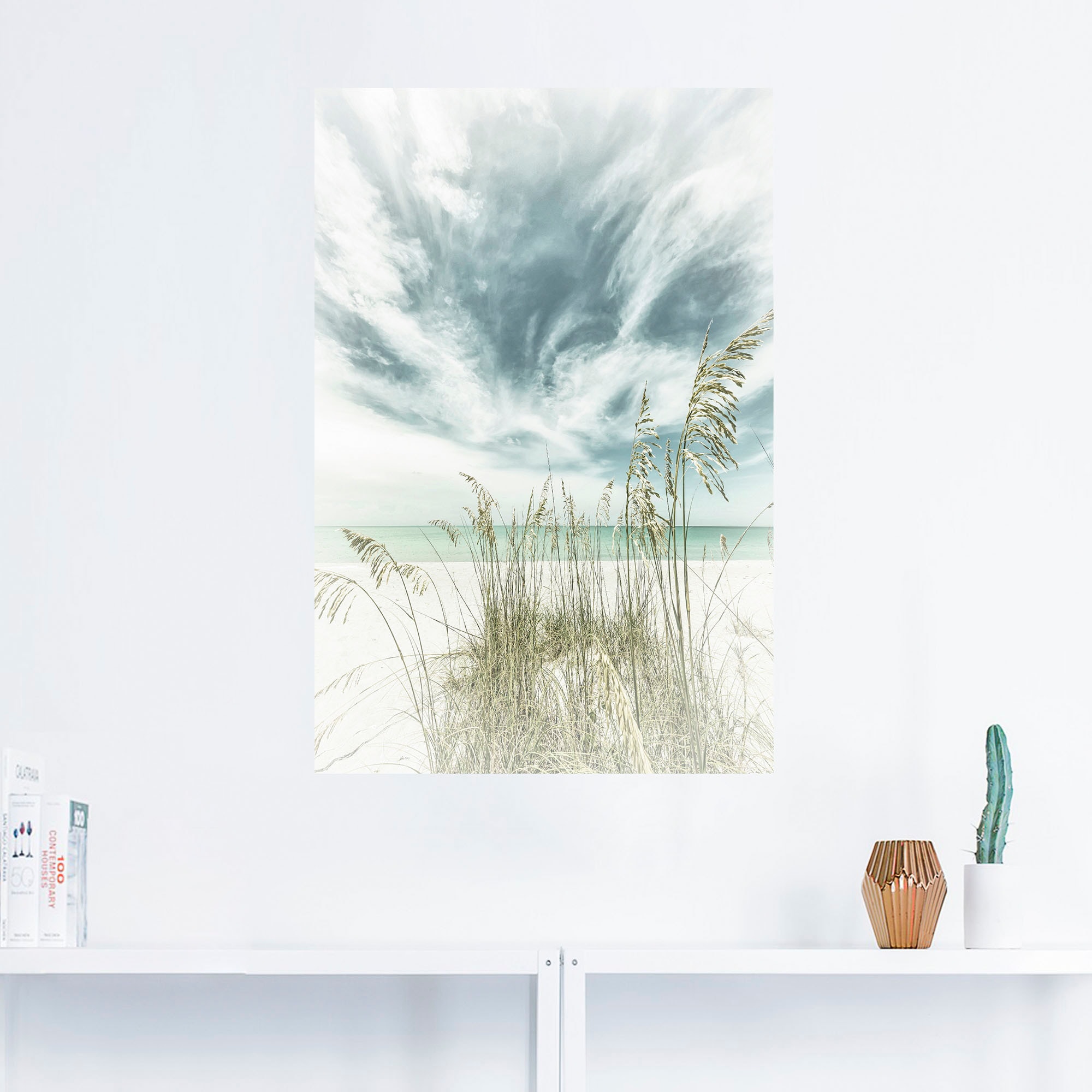 Artland Wandbild »Himmlische Stille am Strand Vintage«, Strandbilder, (1 St.), als Alubild, Outdoorbild, Leinwandbild, Poster, Wandaufkleber