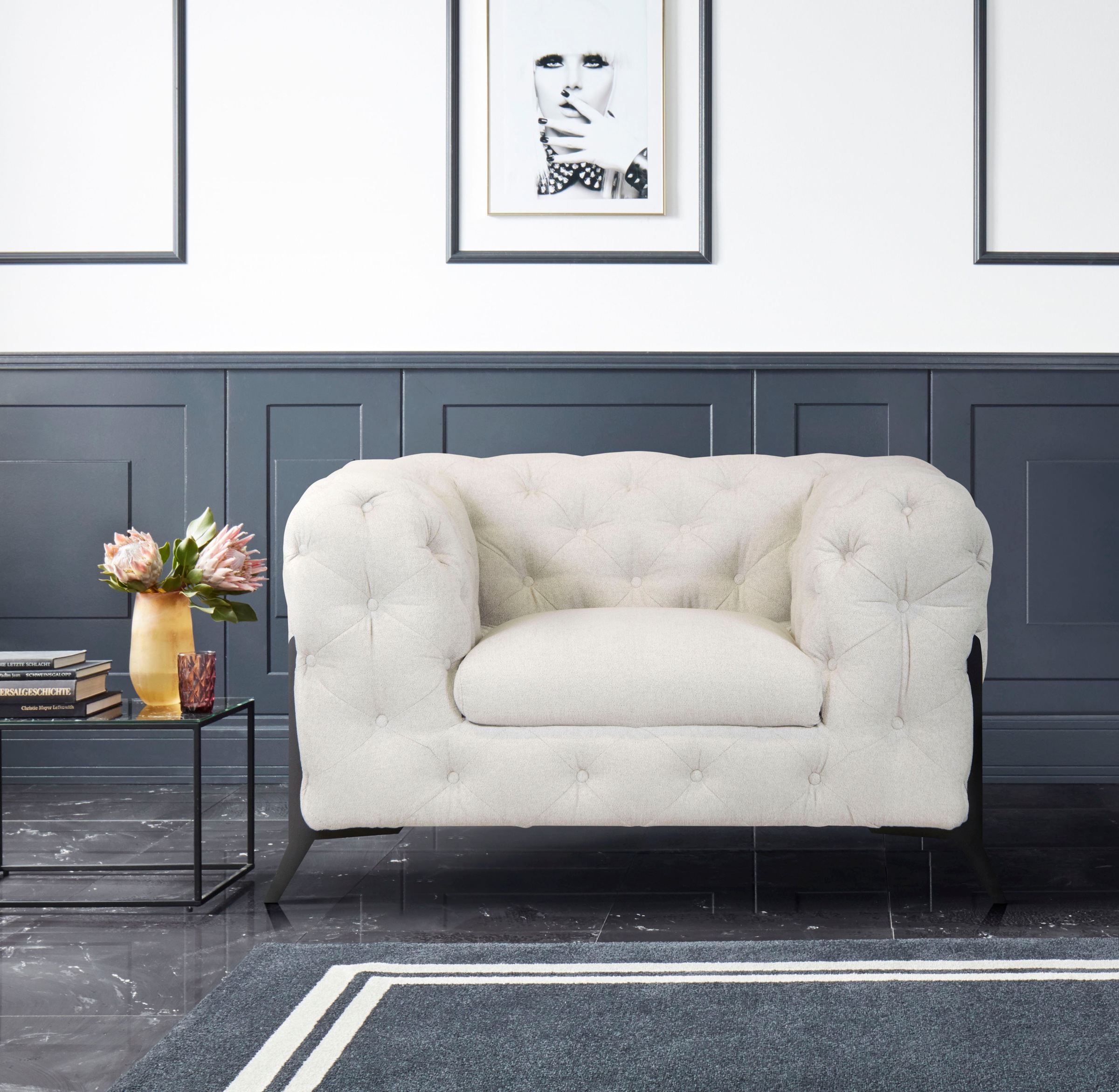 Leonique Chesterfield-Sessel »Amaury Sessel«, aufwändige Knopfheftung, mode günstig online kaufen