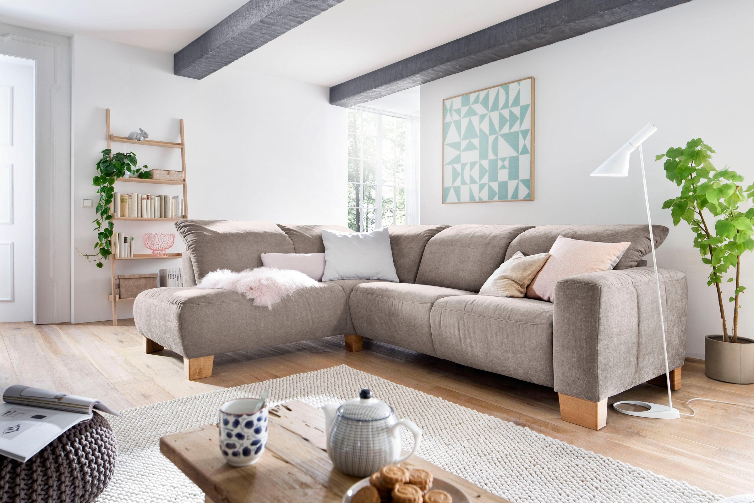 Home affaire Ecksofa »Hörnum L-Form«, wahlweise mit motorischer Relaxfunkti günstig online kaufen