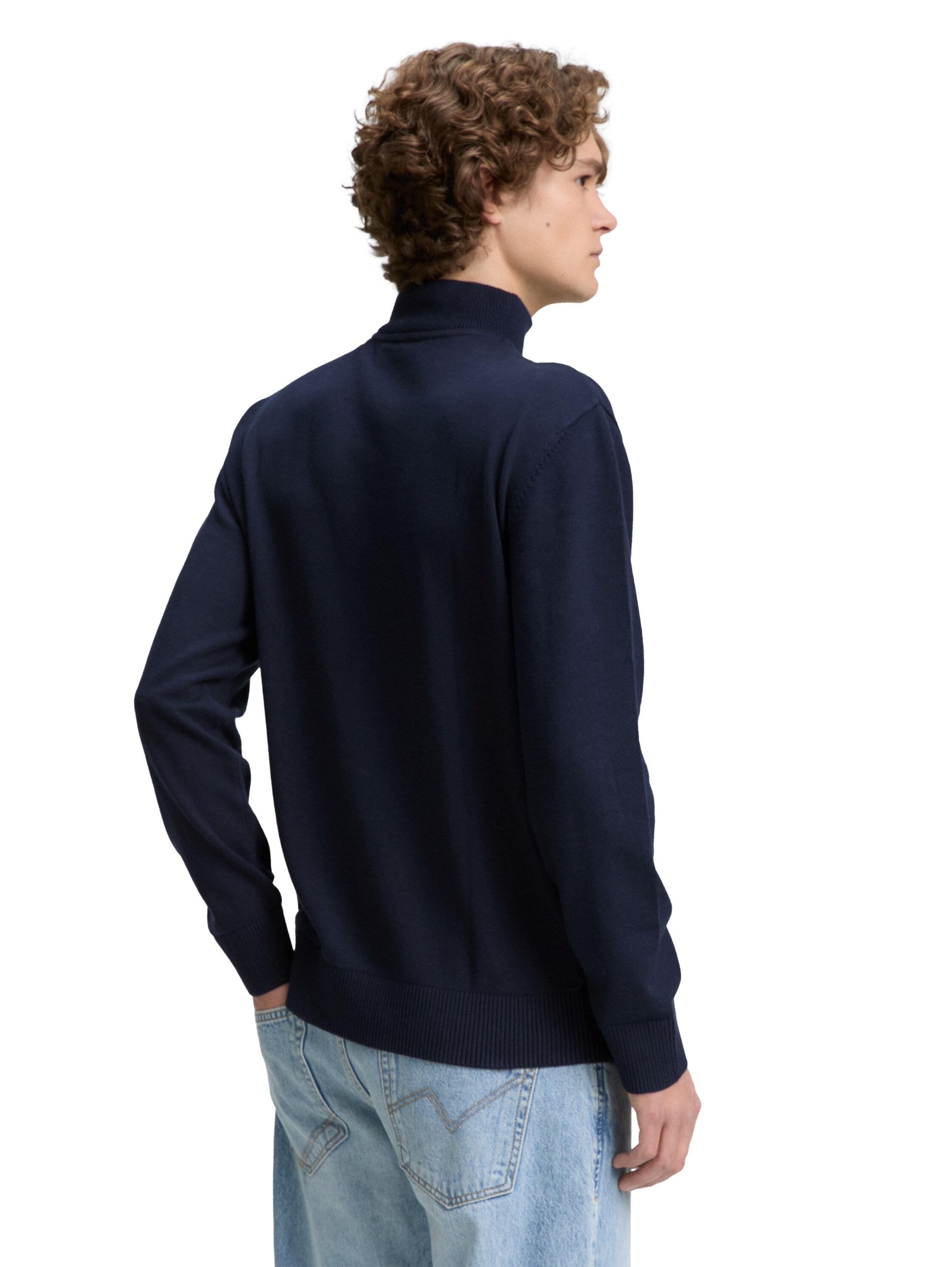 TOM TAILOR Denim Troyer, mit Rippbündchen