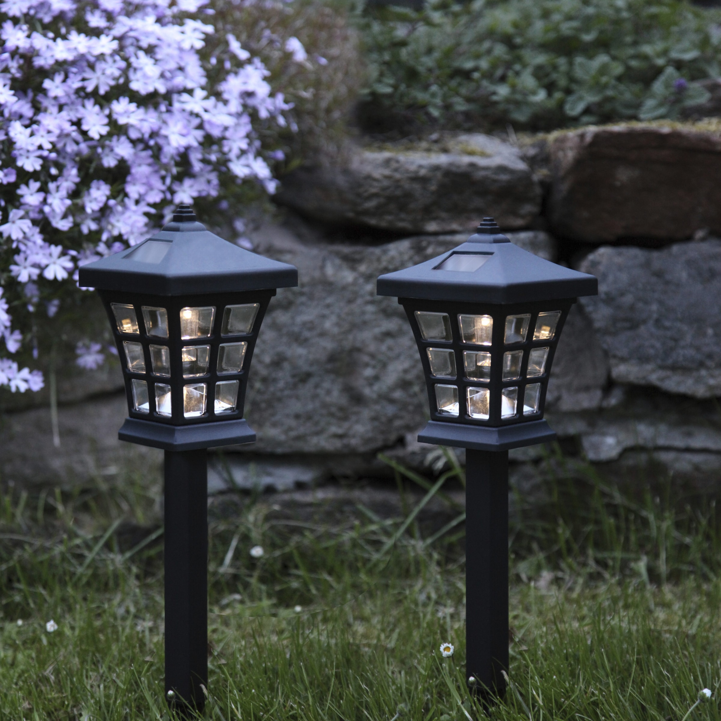 Parforce Traditional Hunting LED Solarleuchte »Solar-Wegleuchte Nippon« LED-Board 2 Stk. Warmweiß Dämmerungssensor, 2er-Set