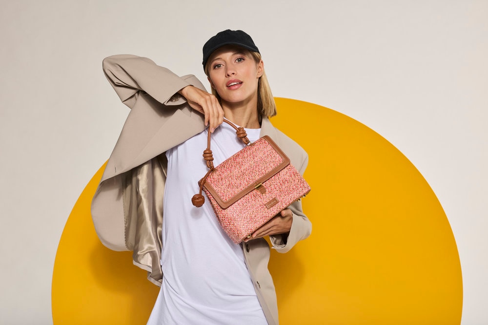 Rieker Henkeltasche , Handtasche, Umhängetasche Damen mit abnehmbarem Umhängeriemen