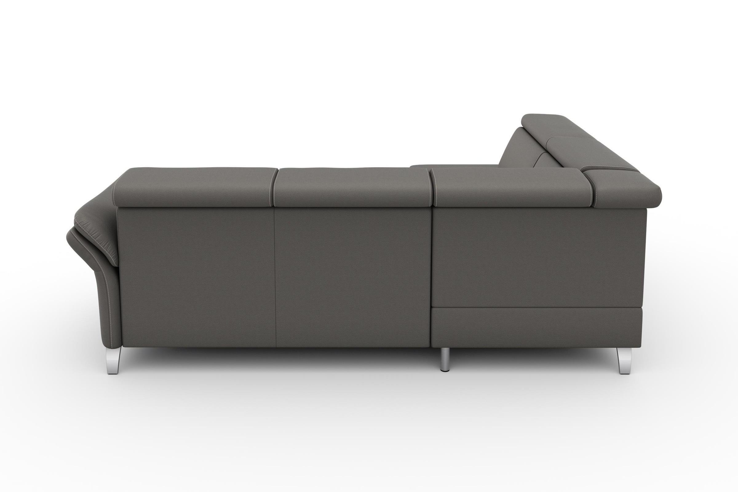 sit&more Ecksofa »Vincenzo L-Form«, inklusive Kopfteilverstellung, wahlweise mit Bettfunktion, Bettkasten