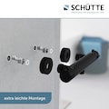 Schütte Duschsystem »BLACK«, Überkopfbrauseset mit Thermostat, höhenverstellbar