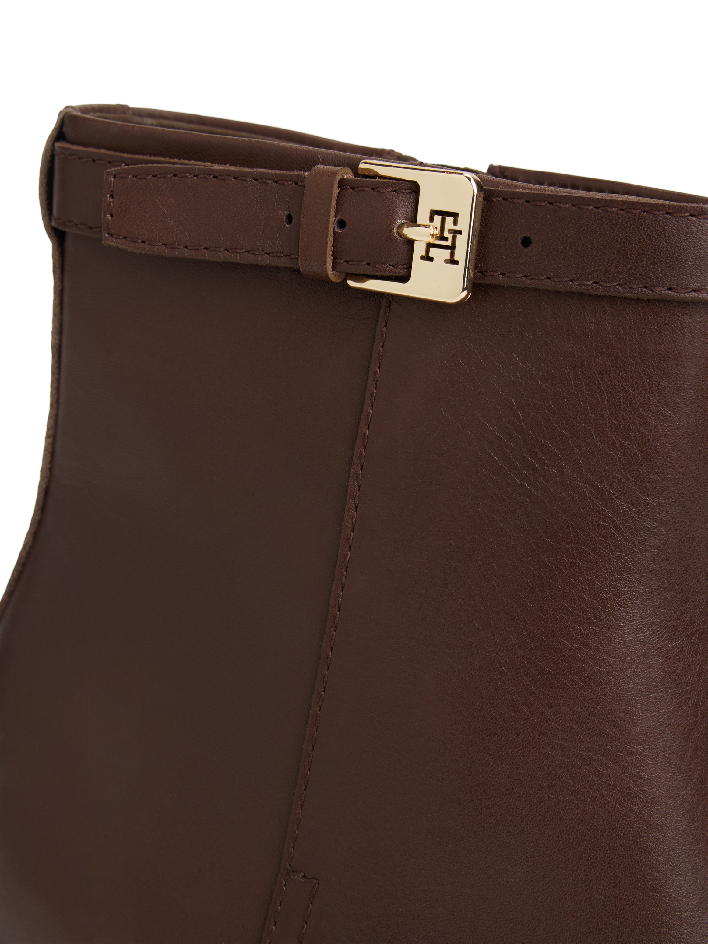 Tommy Hilfiger Stiefelette »TH BUCKLE RIDING MID HEEL BOOTIE«  , Blockabsatz, Businesschuh in schmaler Form