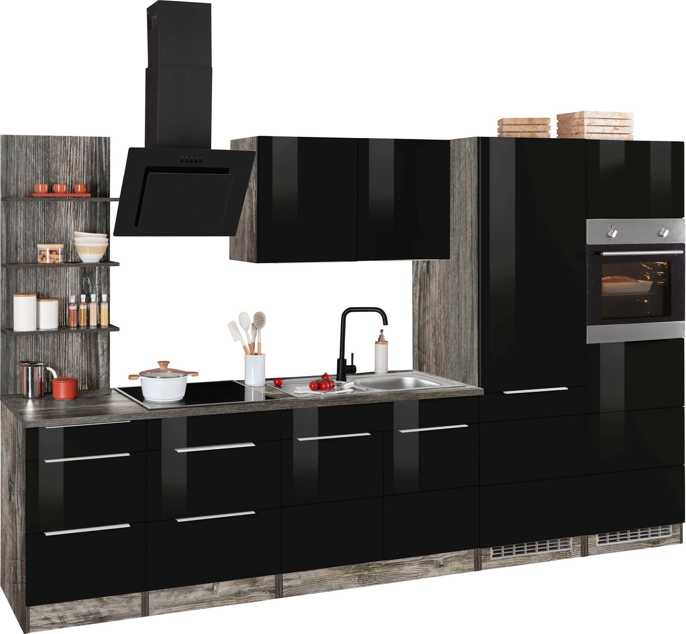 KOCHSTATION Küchenzeile »KS-Brindisi Breite 330 cm«, wahlweise mit E-Geräte günstig online kaufen