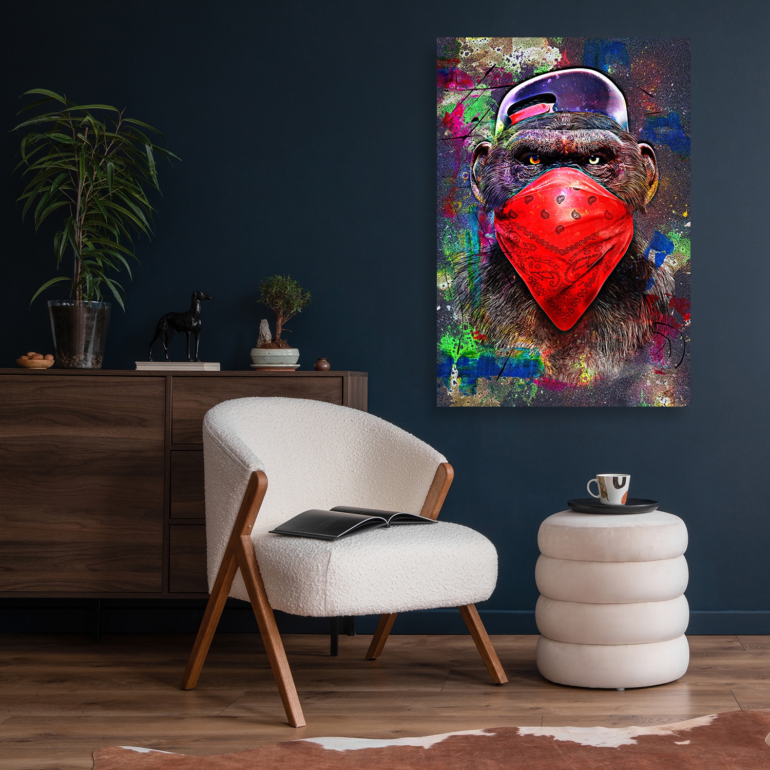 Affengeilebilder Leinwandbild »Affengeil Tuch Abstrakt by Juliano de Araujo auf Keilrahmen gespannt« 1 Stk. tlg. Kunstdruck Wandbild Bild in verschiedenen Formaten