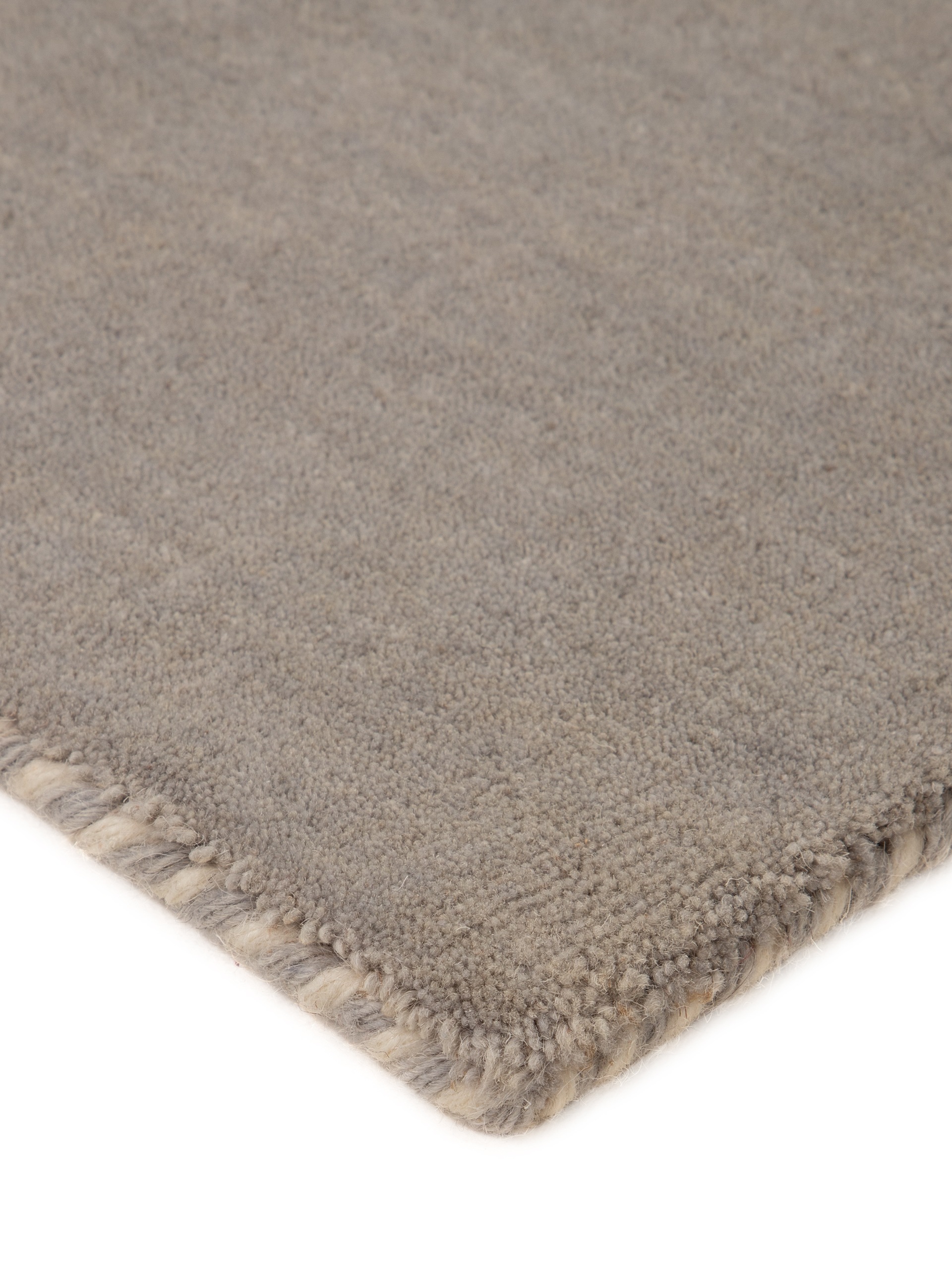 carpetfine Wollteppich »Gabbeh Lola Uni«, rechteckig, 14 mm Höhe, mit natürlichem Pflanzenmaterial von Hand gewebt, auch in Rund