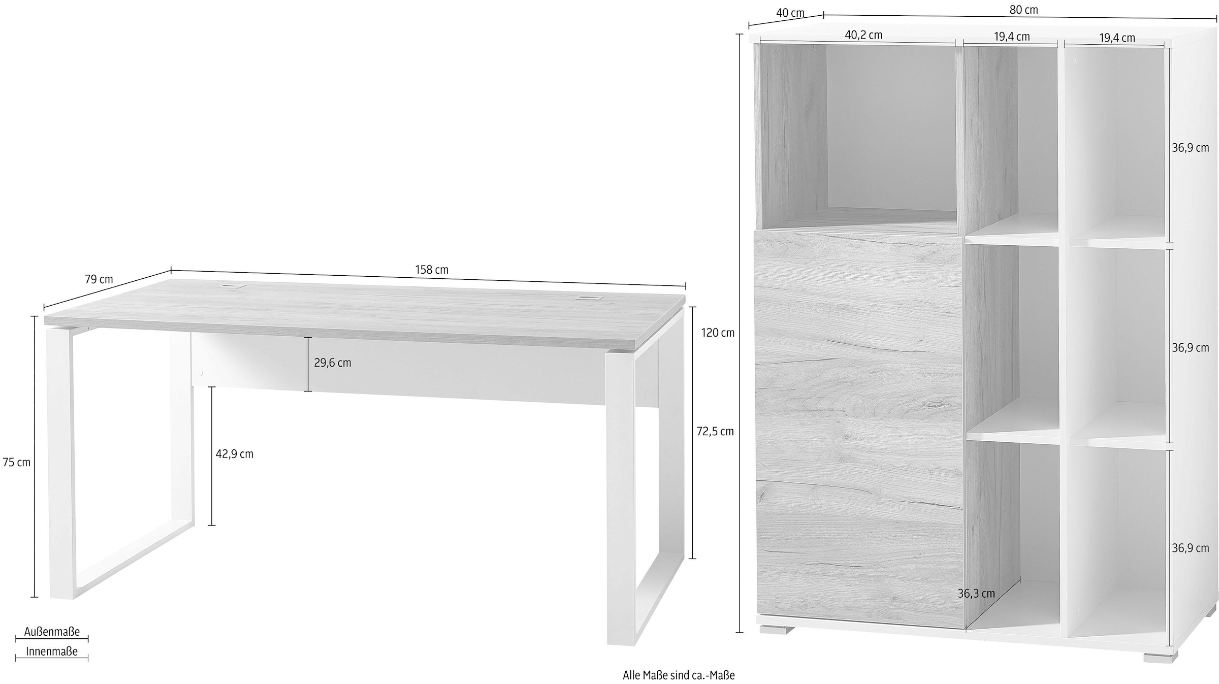 GERMANIA Büro-Set »GW-Lioni«, (Set, 2 St.) auf Rechnung bestellen