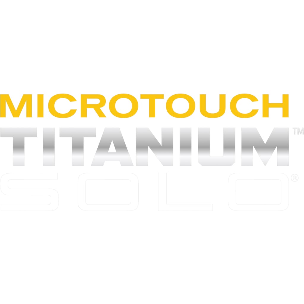MediaShop Multifunktionstrimmer »MicroTouch Titanium Solo«, 3 Aufsätze, Trimmen, stylen & rasieren wie ein Champion