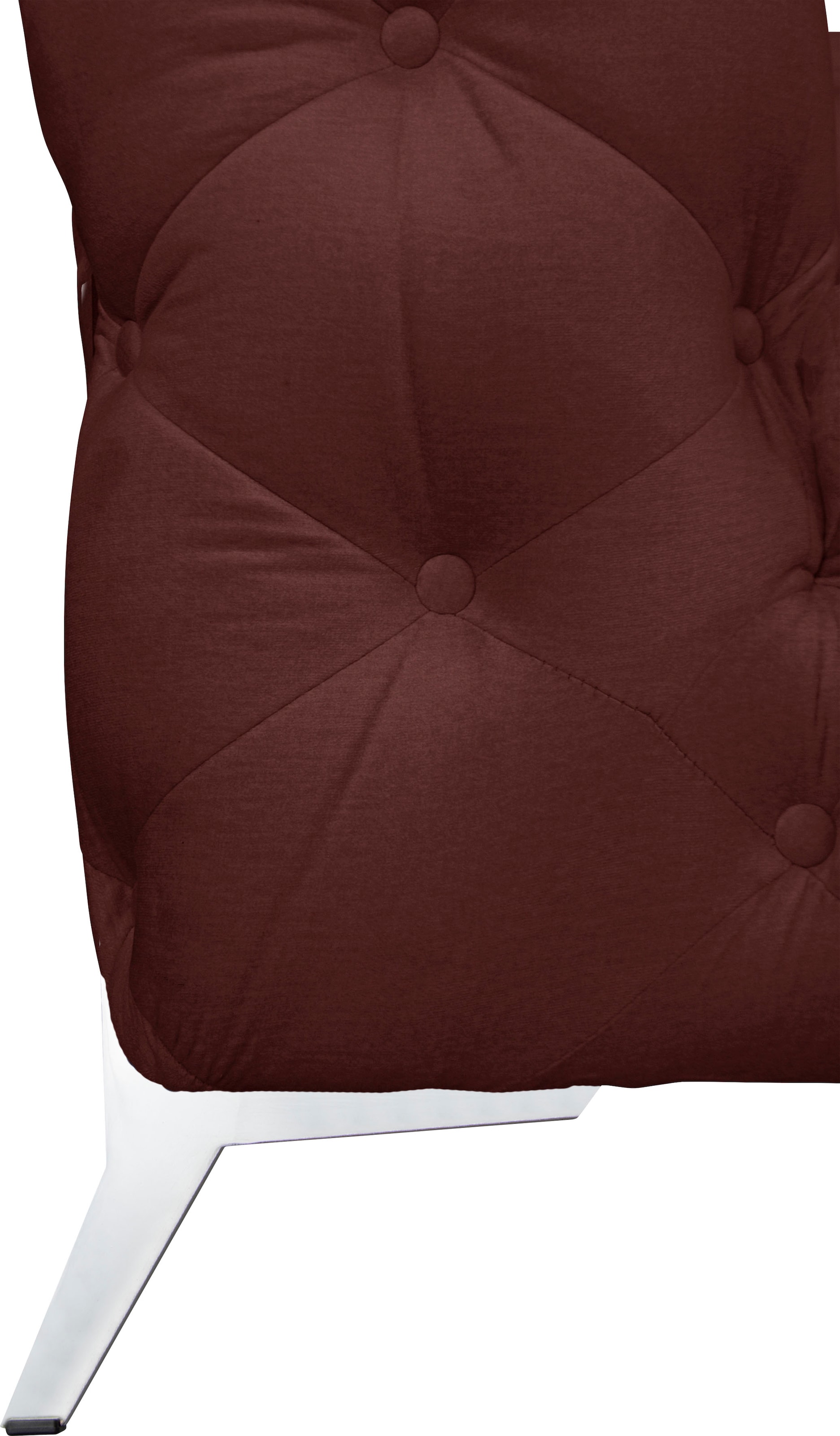 Leonique Chesterfield-Sofa »Amaury L-Form«, moderne Chersterfield-Optik, Breite 262 cm, Fußfarbe wählbar