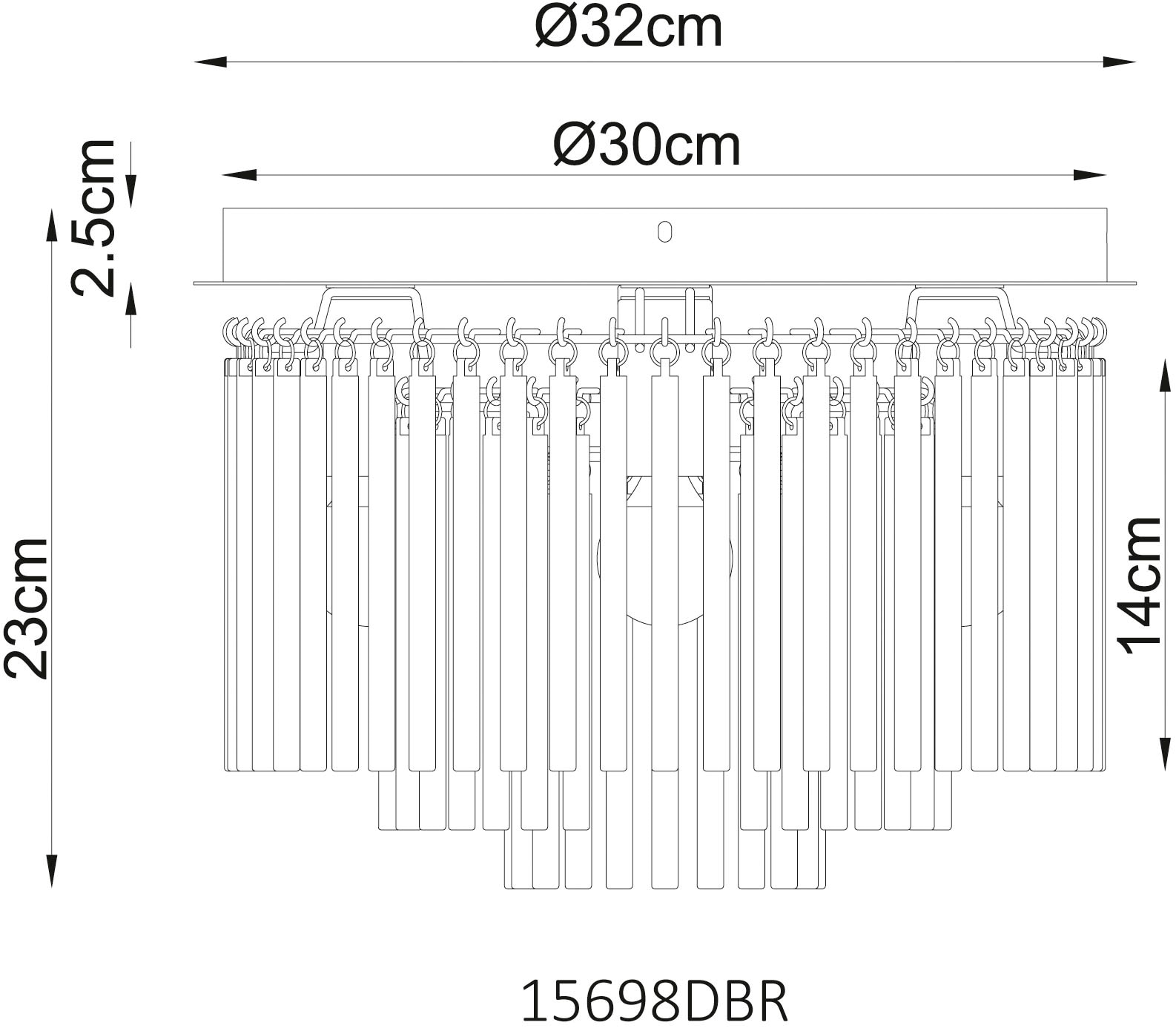 GLOBO LIGHTING Deckenleuchte »GORLEY«, Leuchtmittel E14 | ohne Leuchtmittel, Deckenleuchte/Glasstäbe/Glas brombeerfarben/Wohnzimmer/Esszimmer