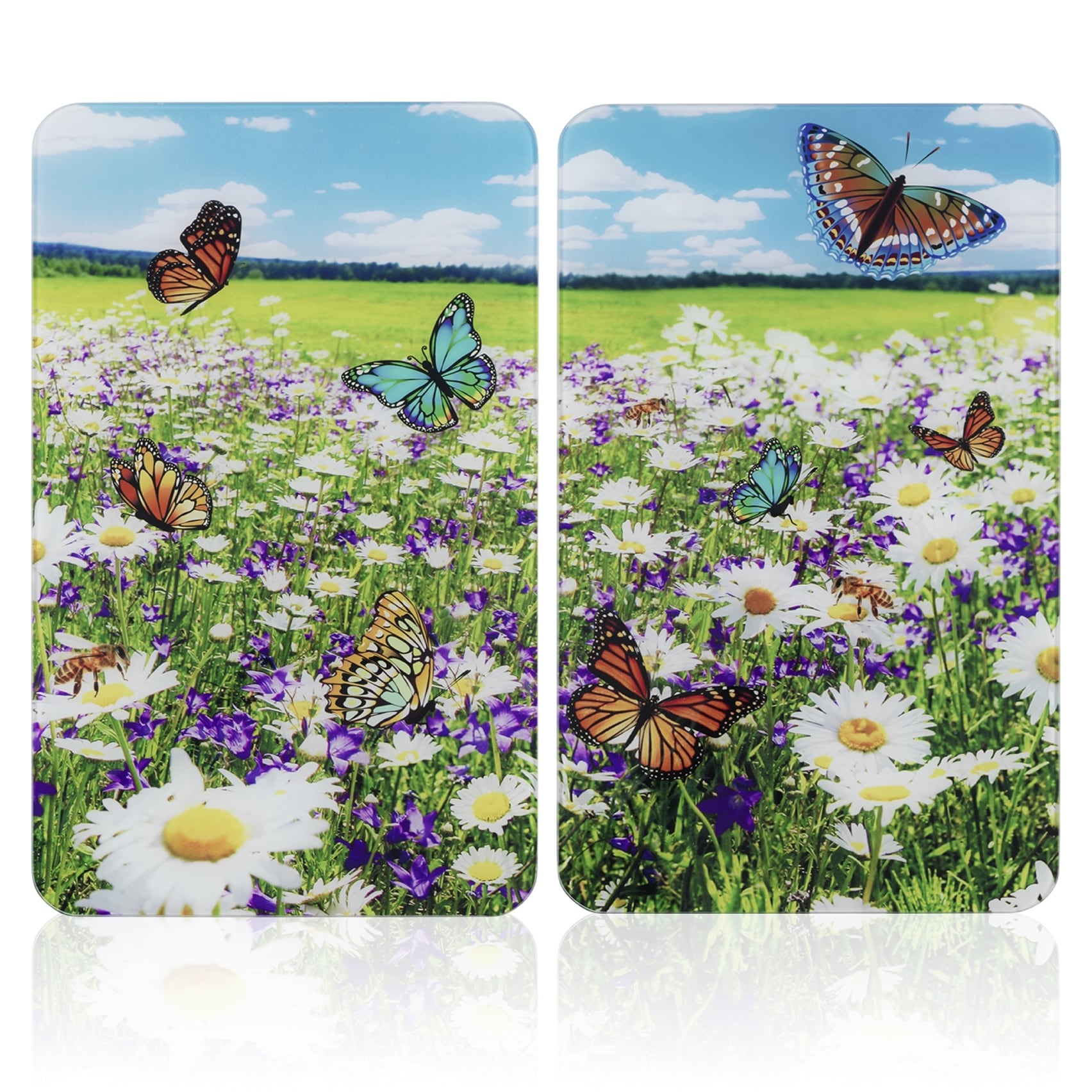 Maximex Herd-Abdeckplatte »Universal Modell Sommerwiese«, (Set, 2 tlg.), Herdabdeckung für alle Herdarten, kratzfest, mit rutschfesten Füßen