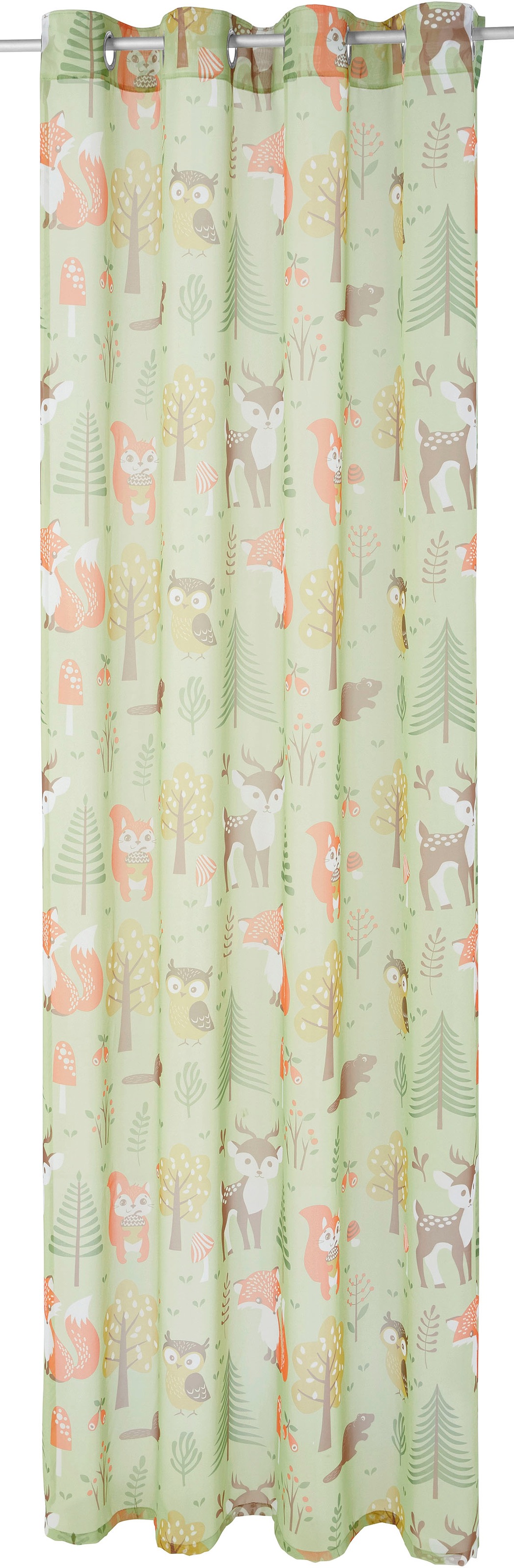 my home Gardine »Waldtiere« Ösen 1 Stk. tlg. bedruckte Kindergardine, versc günstig online kaufen