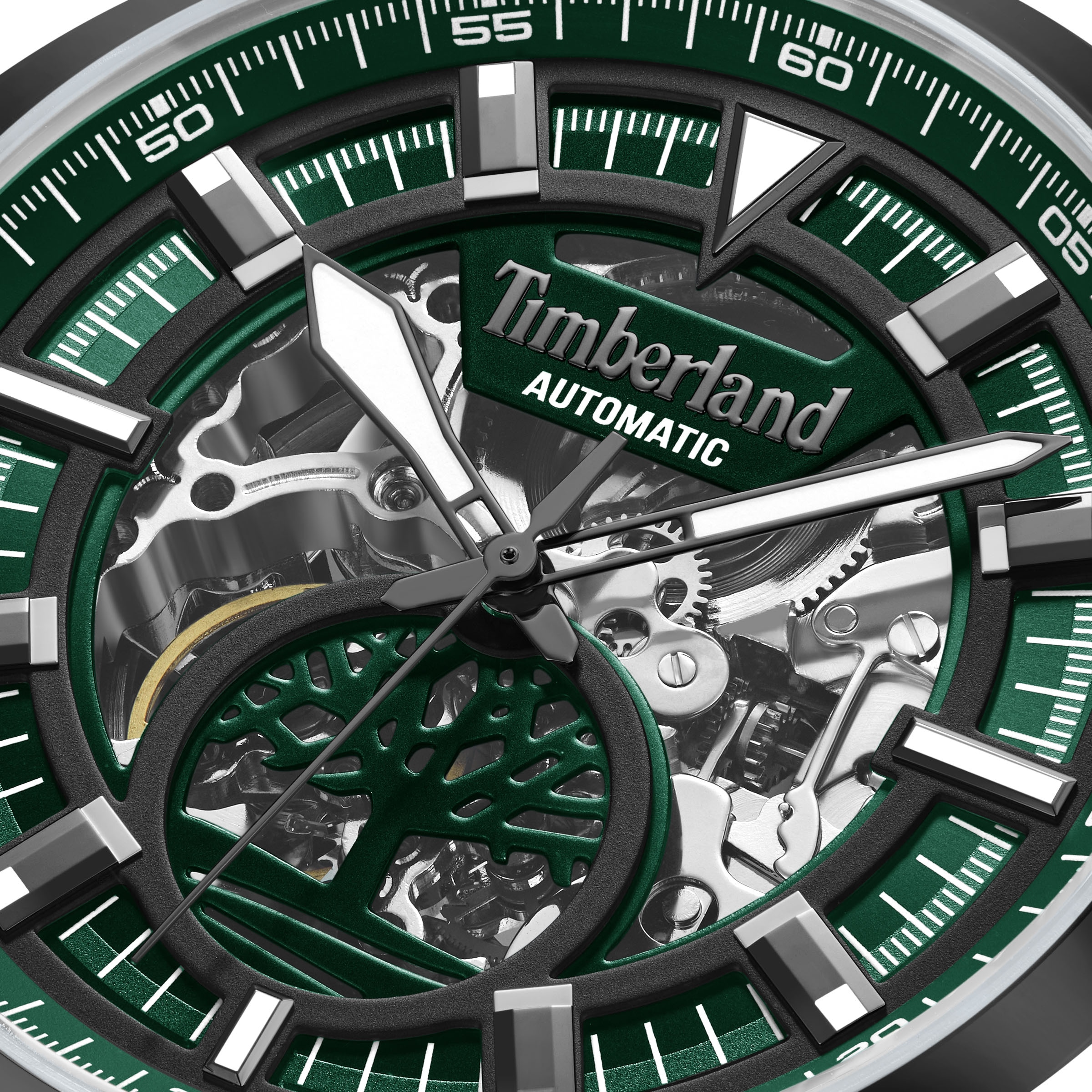 Timberland Automatikuhr »HENNIKER AUTOMATIC«, Armbanduhr, mechanische Uhr, Herrenuhr, mit skelettiertem Zifferblatt