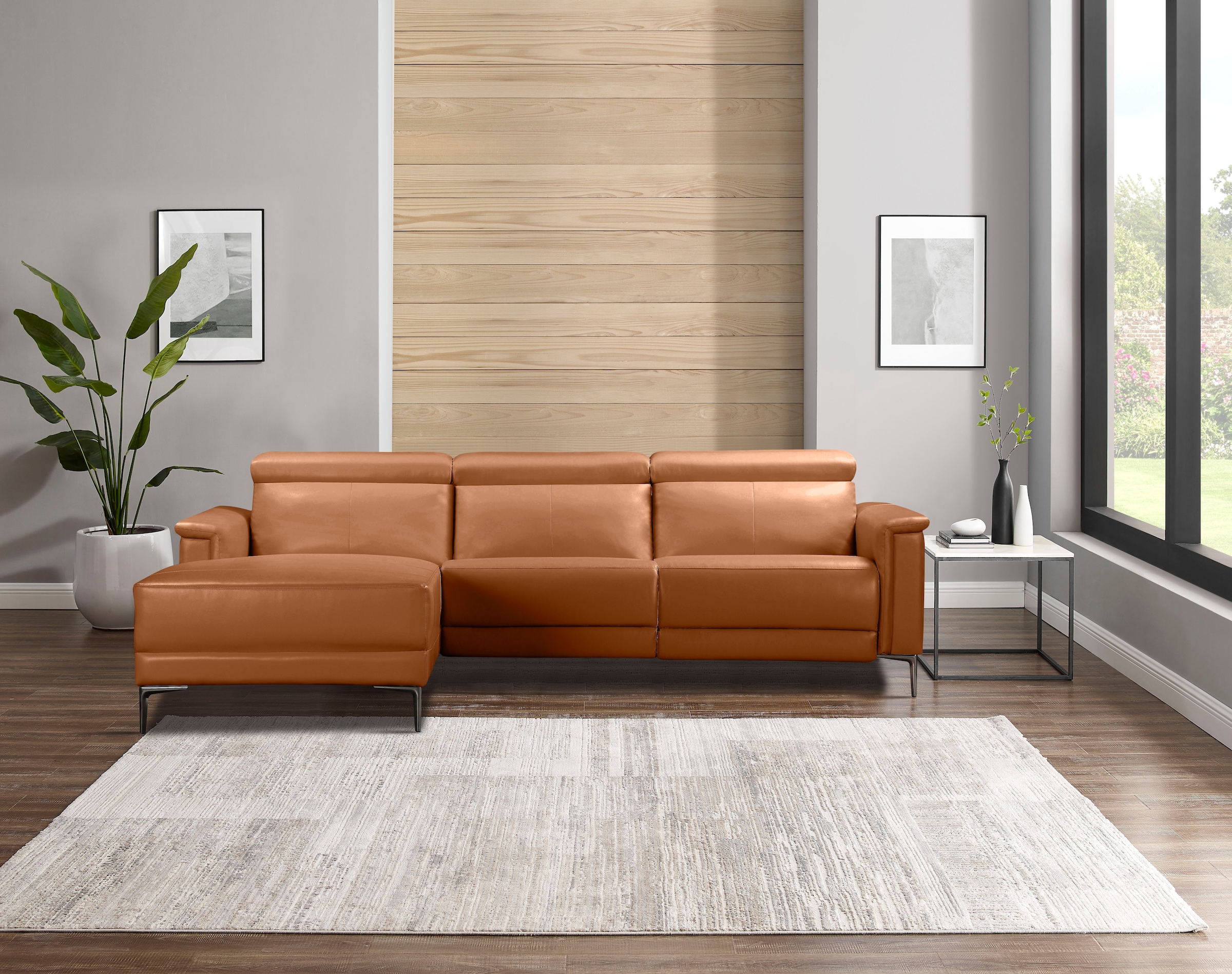 Places of Style Ecksofa Lund, L-Form, 261cm, mit man. o. elektr. Relaxfunkt günstig online kaufen