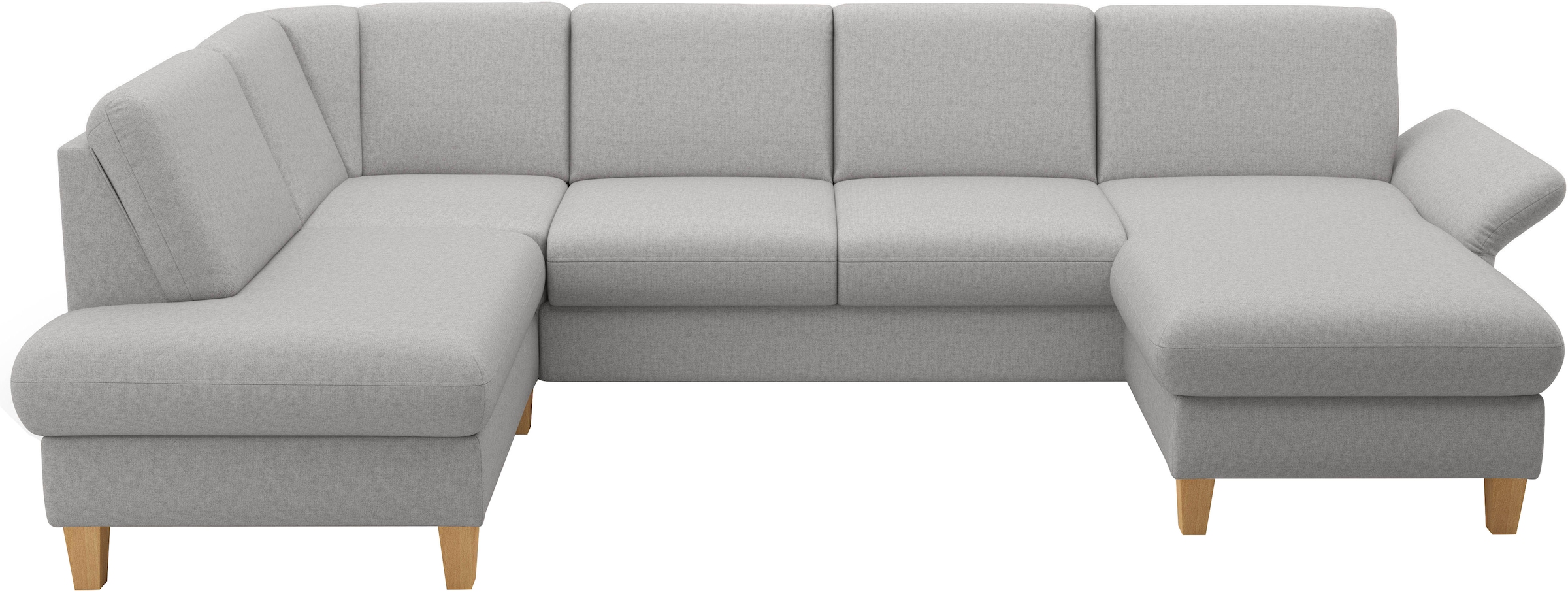 Home affaire Wohnlandschaft »Rochelle, U-Form«, optional mit Armteilverstellung, mit Bettfunktion & Bettkasten