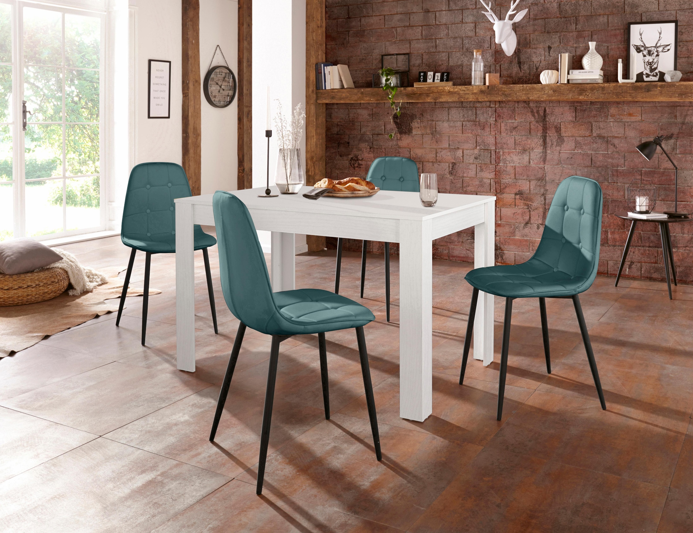 INOSIGN Essgruppe Set, 5 Stk. tlg. mit Esstisch 120 cm breit günstig online kaufen