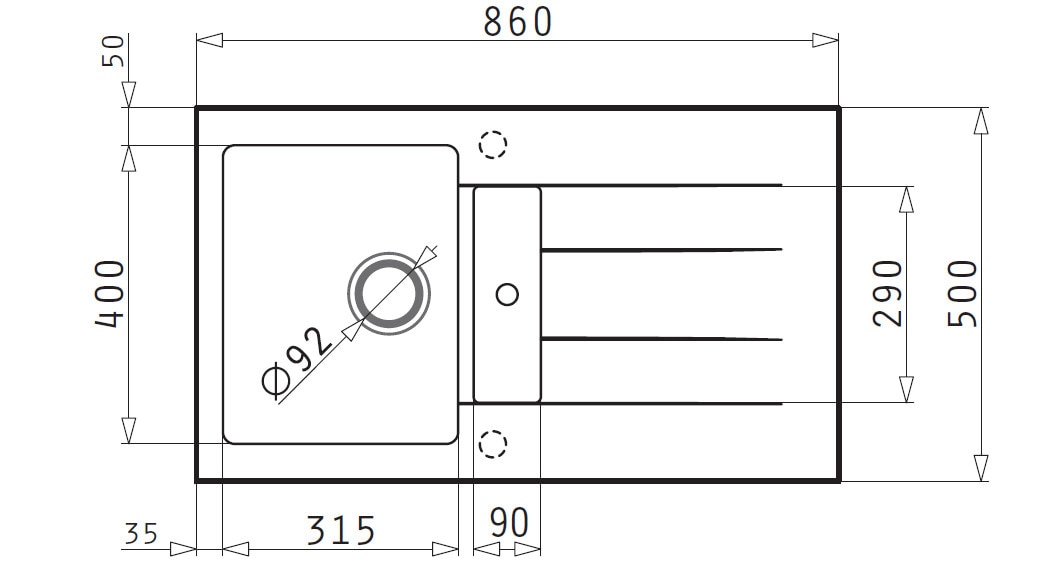 Pyramis Granitspüle »Athlos«