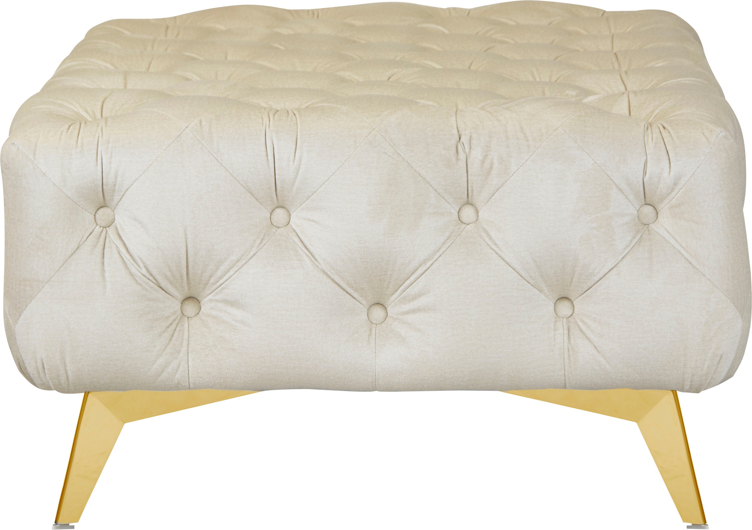 Home affaire Polsterhocker "Amaury" Chesterfield-Optik, Breite 80cm, Fußfar günstig online kaufen