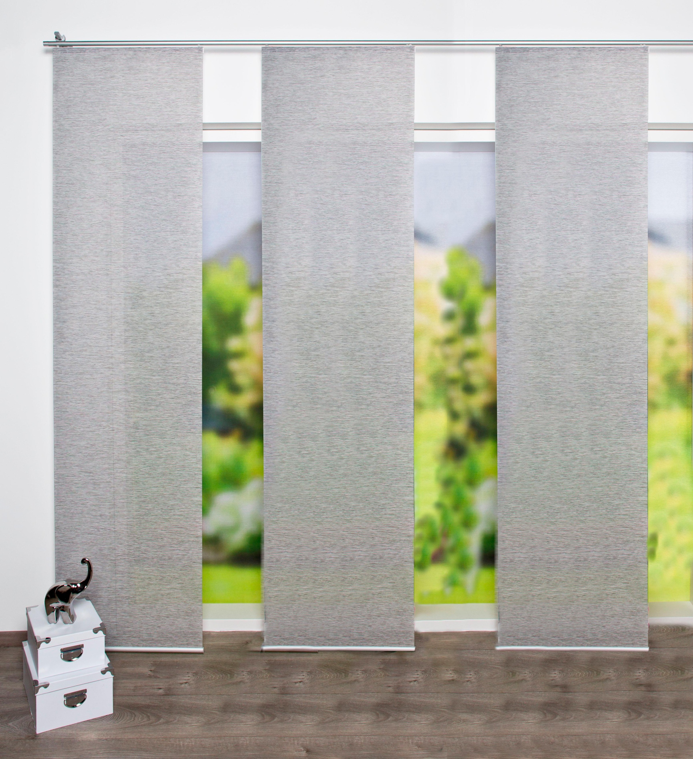 HOME WOHNIDEEN Schiebegardine »LOGI« Klettband 3 Stk. tlg. HxB: 245x60, ink günstig online kaufen
