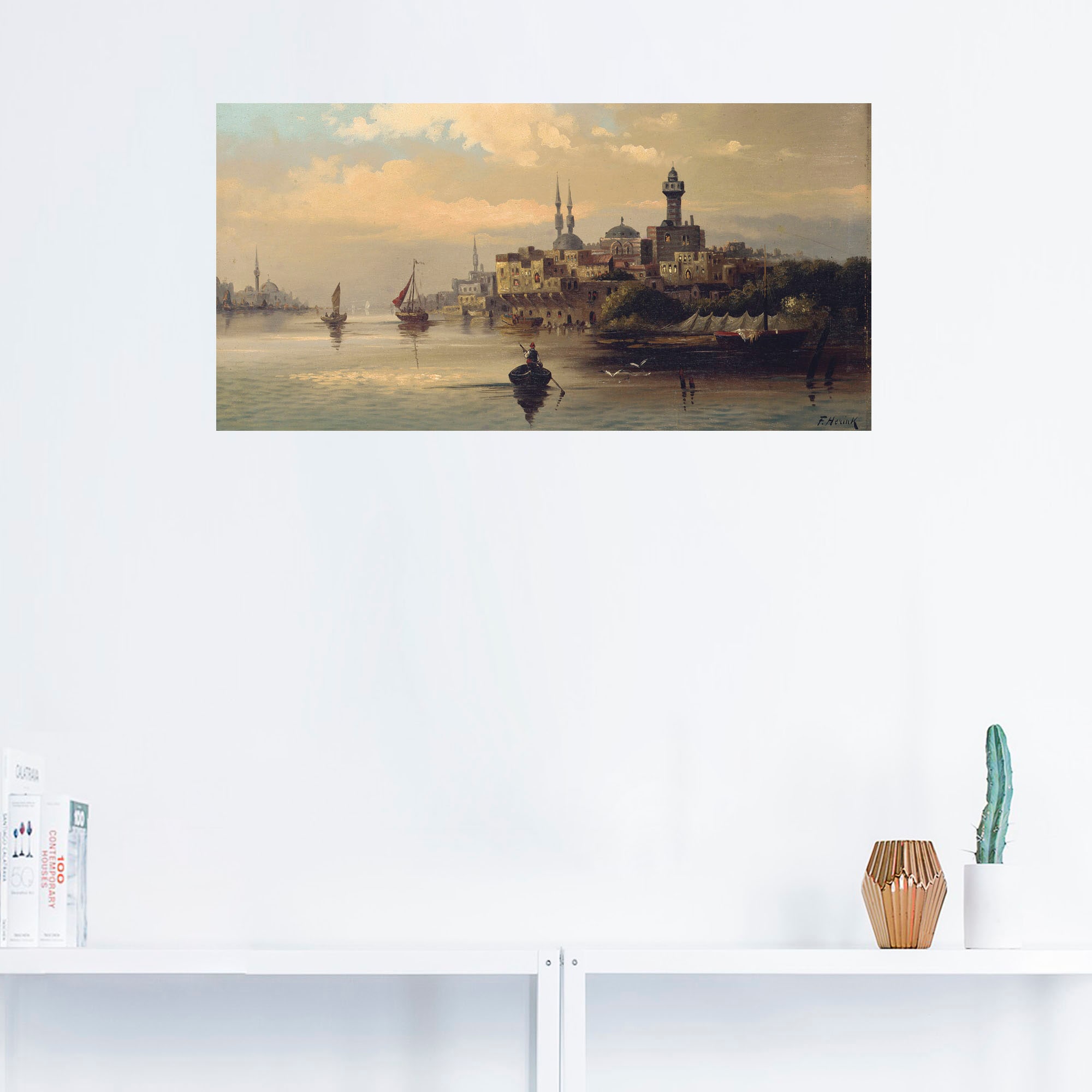 Artland Wandbild »Kauffahrtsschiffe auf Bosporus, Istanbul«, Gewässer, (1 St.), als Leinwandbild, Poster, Wandaufkleber in verschied. Größen