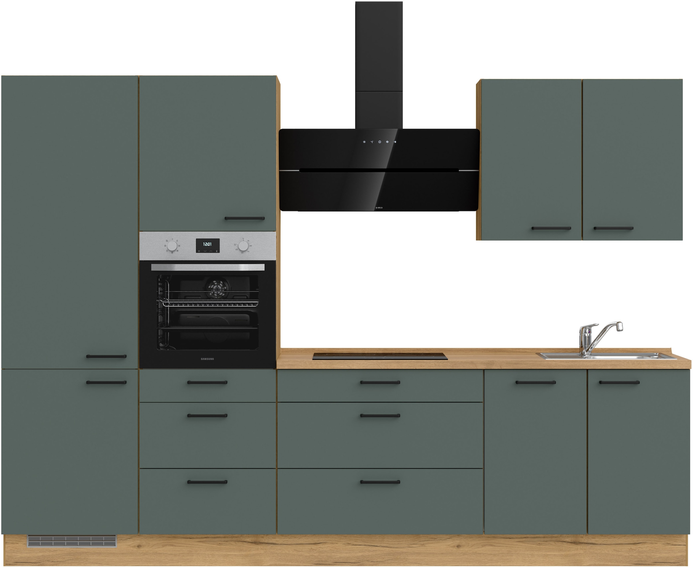 nobilia® Küchenzeile »"Easytouch II"«, vormontiert, Ausrichtung wählbar, Breite 300 cm, wahlw. mit E-Geräten
