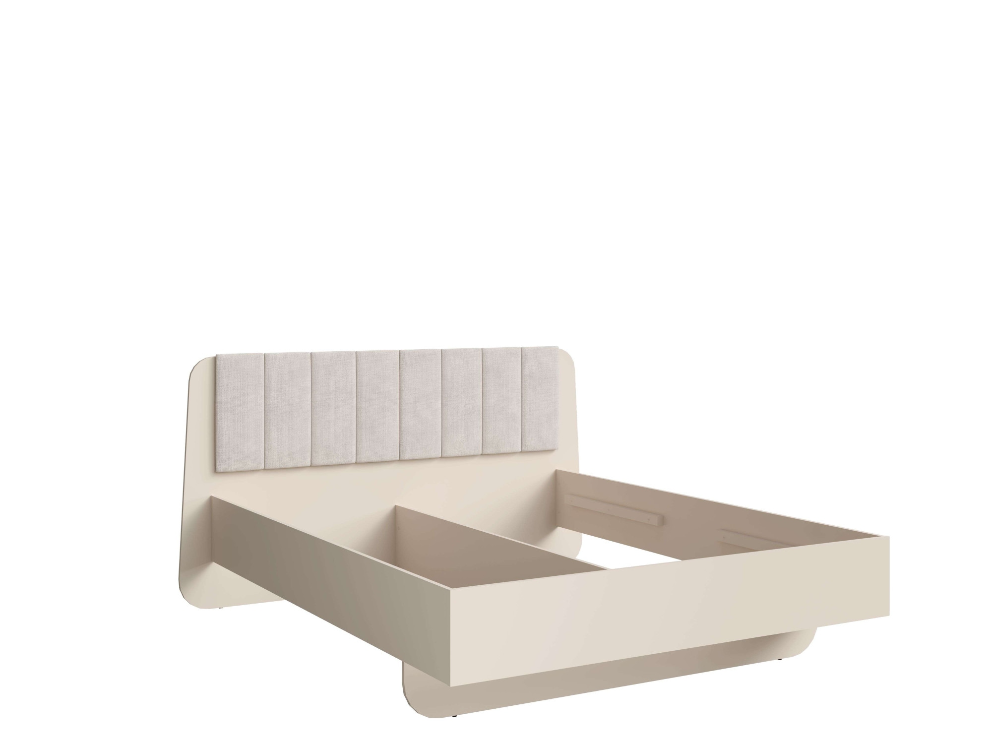 Home affaire Polsterbett »CLAREI mit gepolstertes Kopfteil, in 2 Breiten 160 und 180 cm«, Bettgestell ohne Bettkasten und Matratze, gemütlich und modern