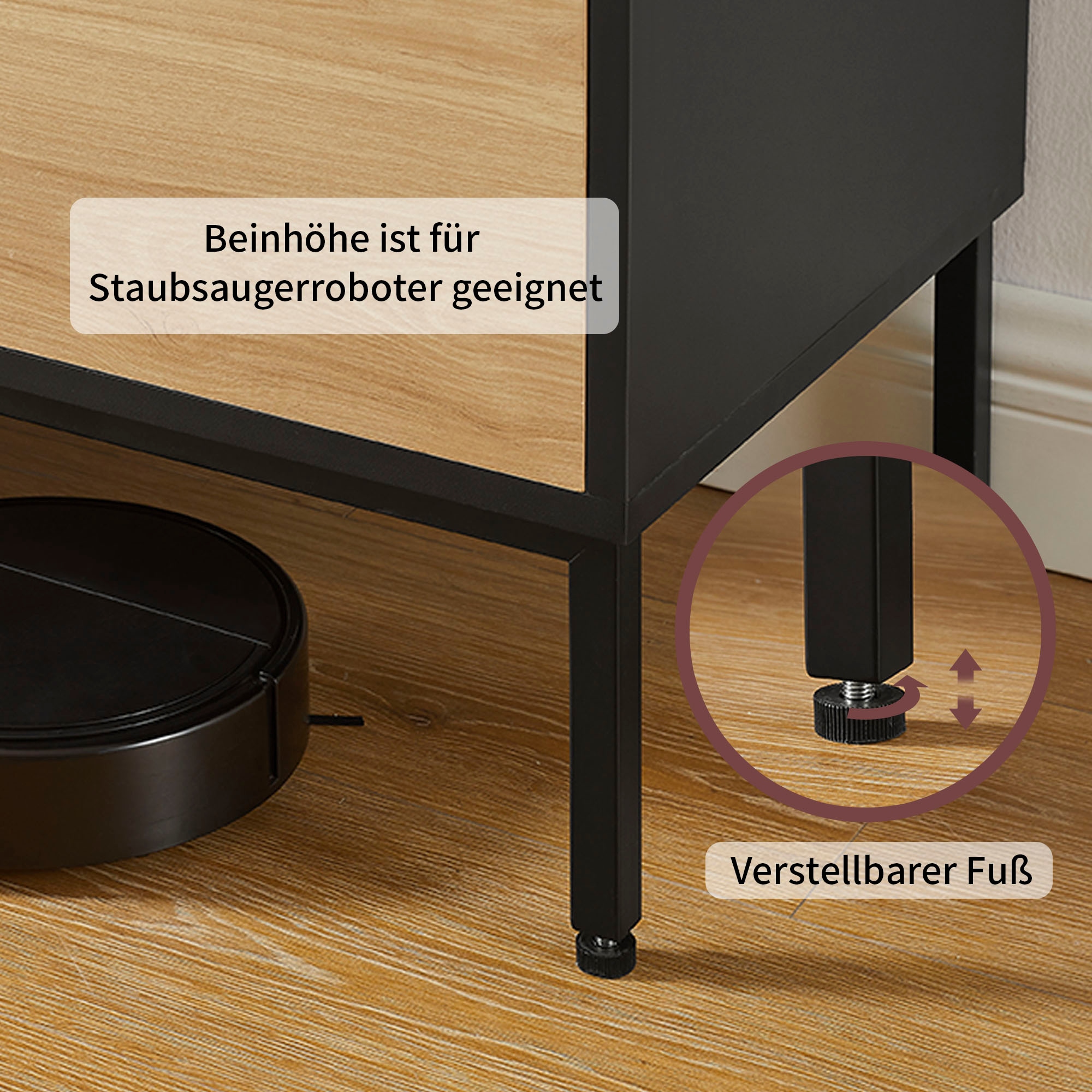 OTTO home Highboard »Tayler«, pflegeleichte Melaminoberfläche, Metallgestell, Breite 100 cm
