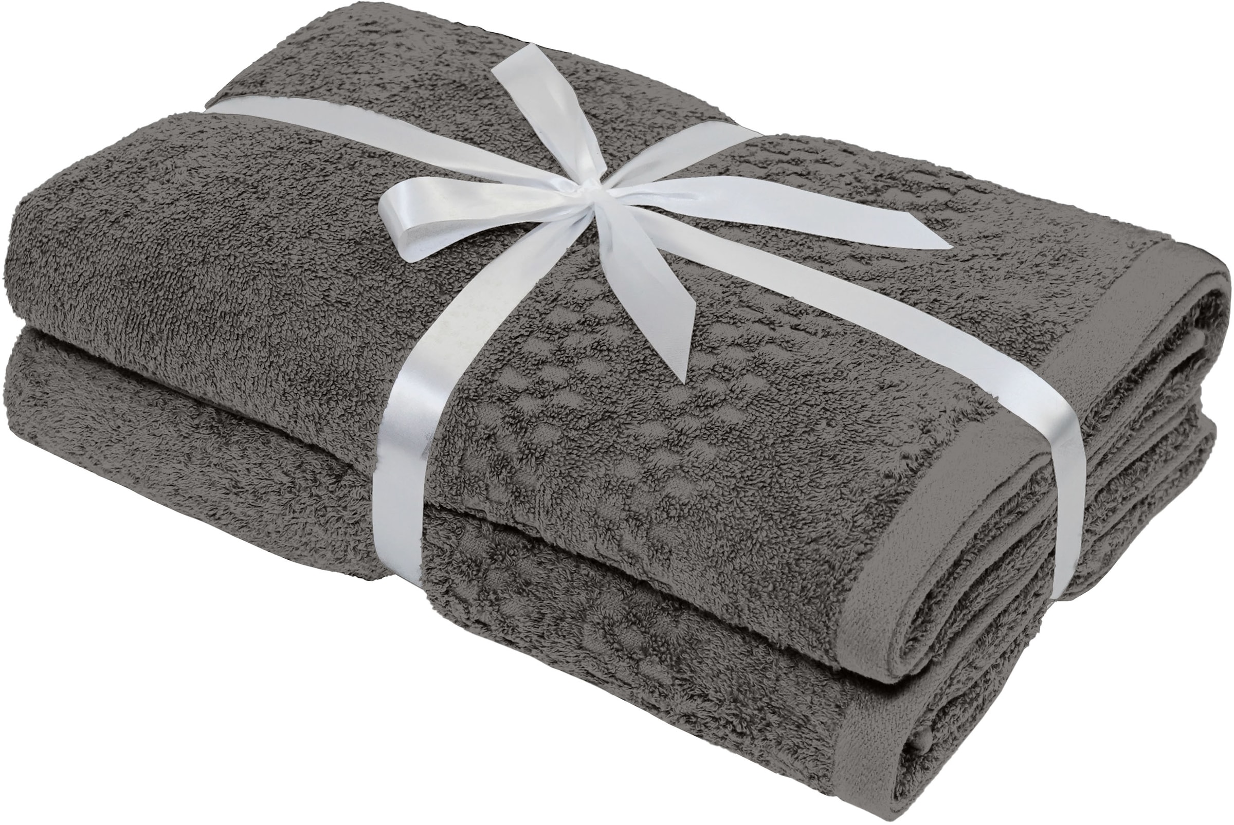 OTTO home Duschtücher »Regona, Duschtücher 70x140cm, flauschig und weich, 500 gr/m²« Premium Handtücher mit Bordüre, Set, 100% Baumwolle, 5 Jahre Garantie