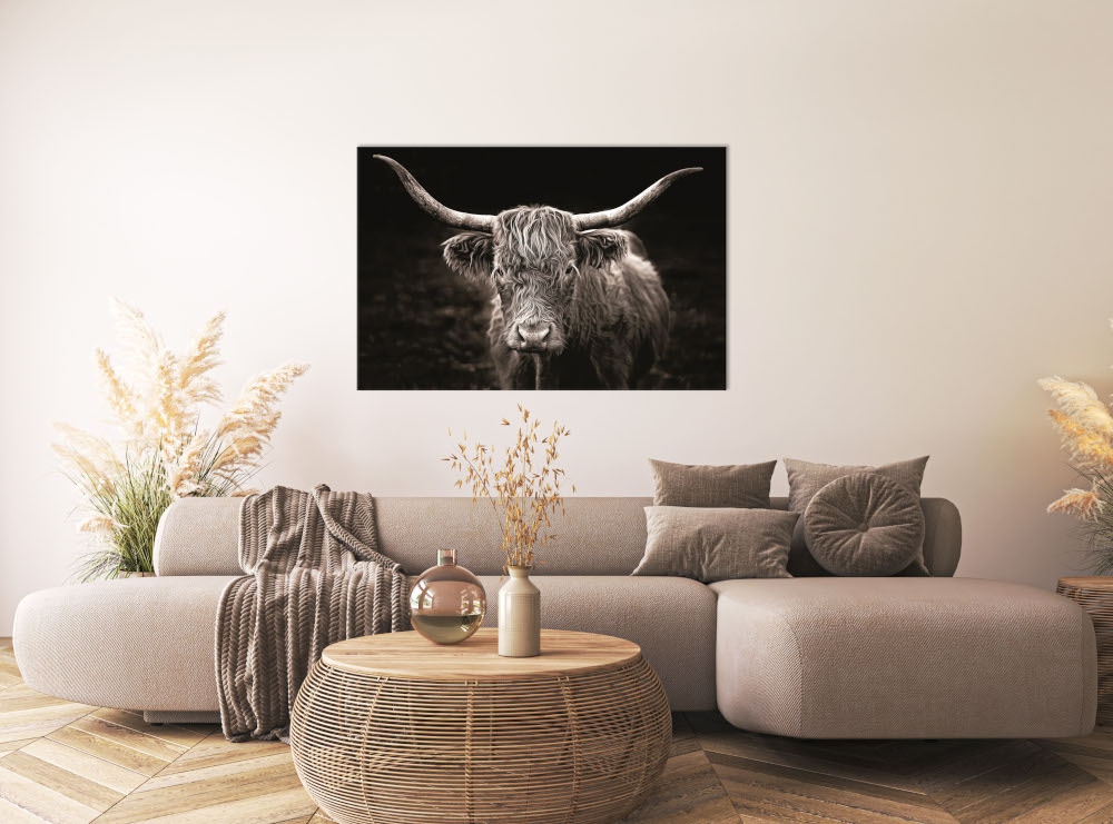 Bönninghoff Leinwandbild »Hochlandrind«, Kuhbilder, (1 St.), BxH: 118x78 cm günstig online kaufen