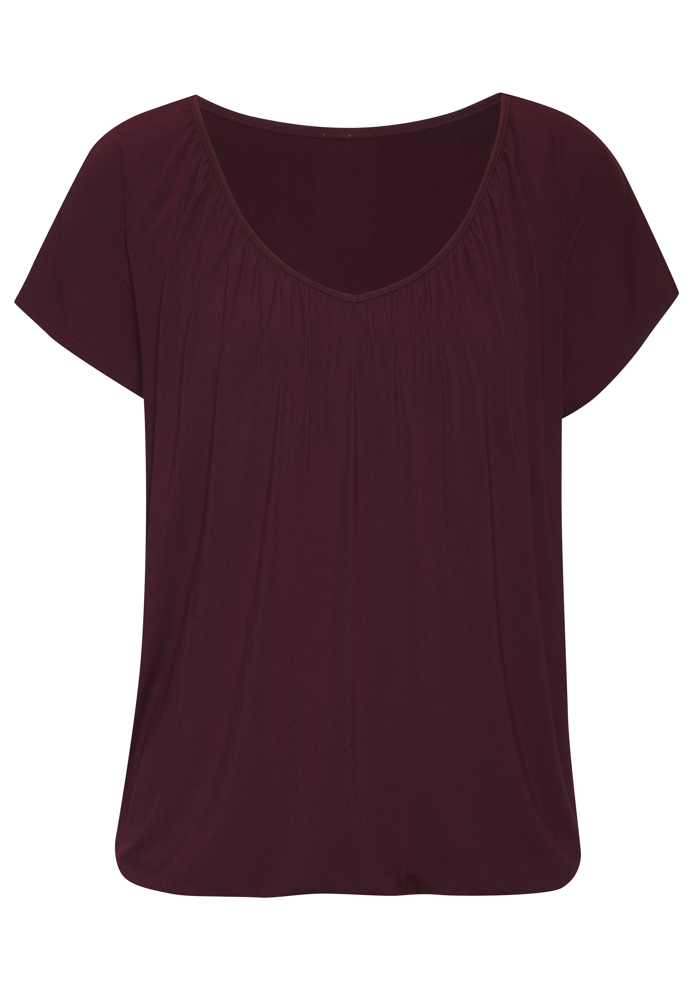 LASCANA Kurzarmshirt, (Packung, 2 tlg.), mit Gummizug am Bund