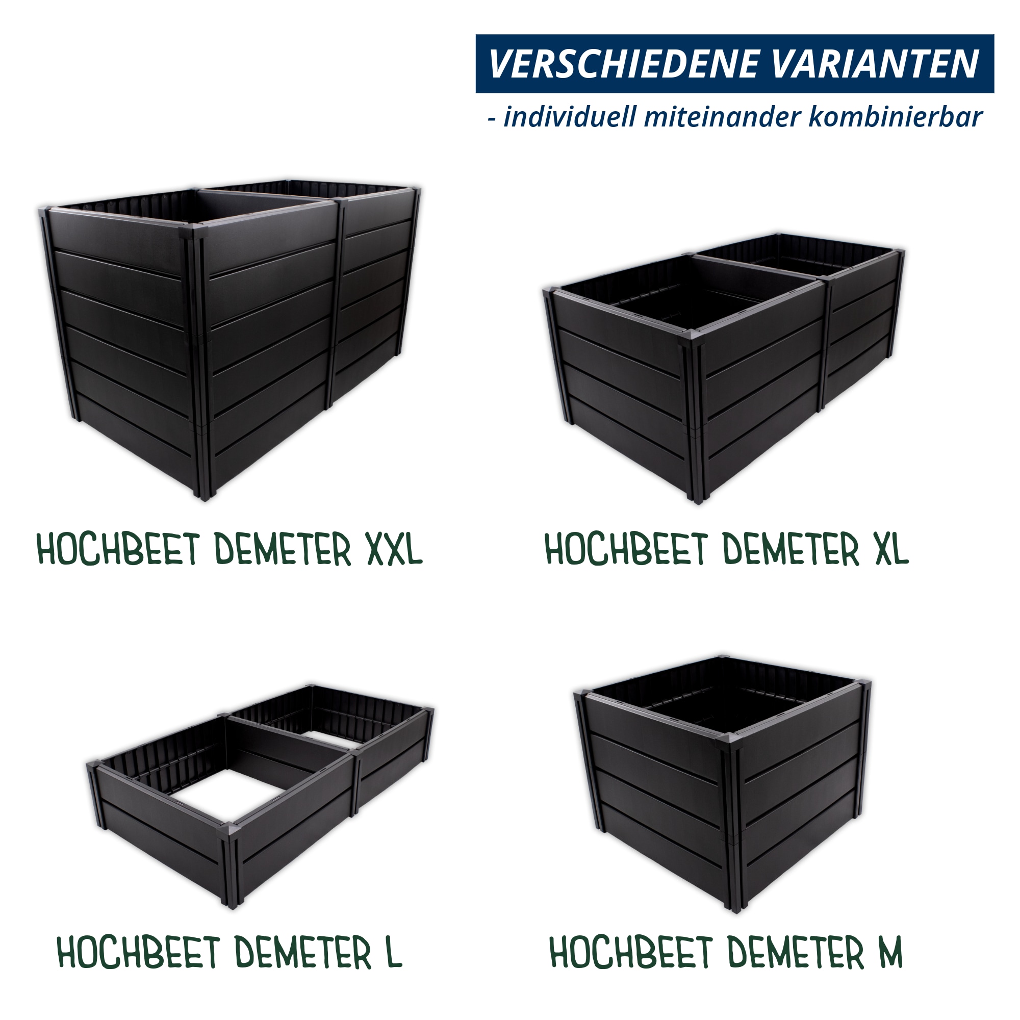 KHW Hochbeet »Demeter XXL« platzsparende Bauweise, erweiterbar, BxTxH: 158x82x92 cm