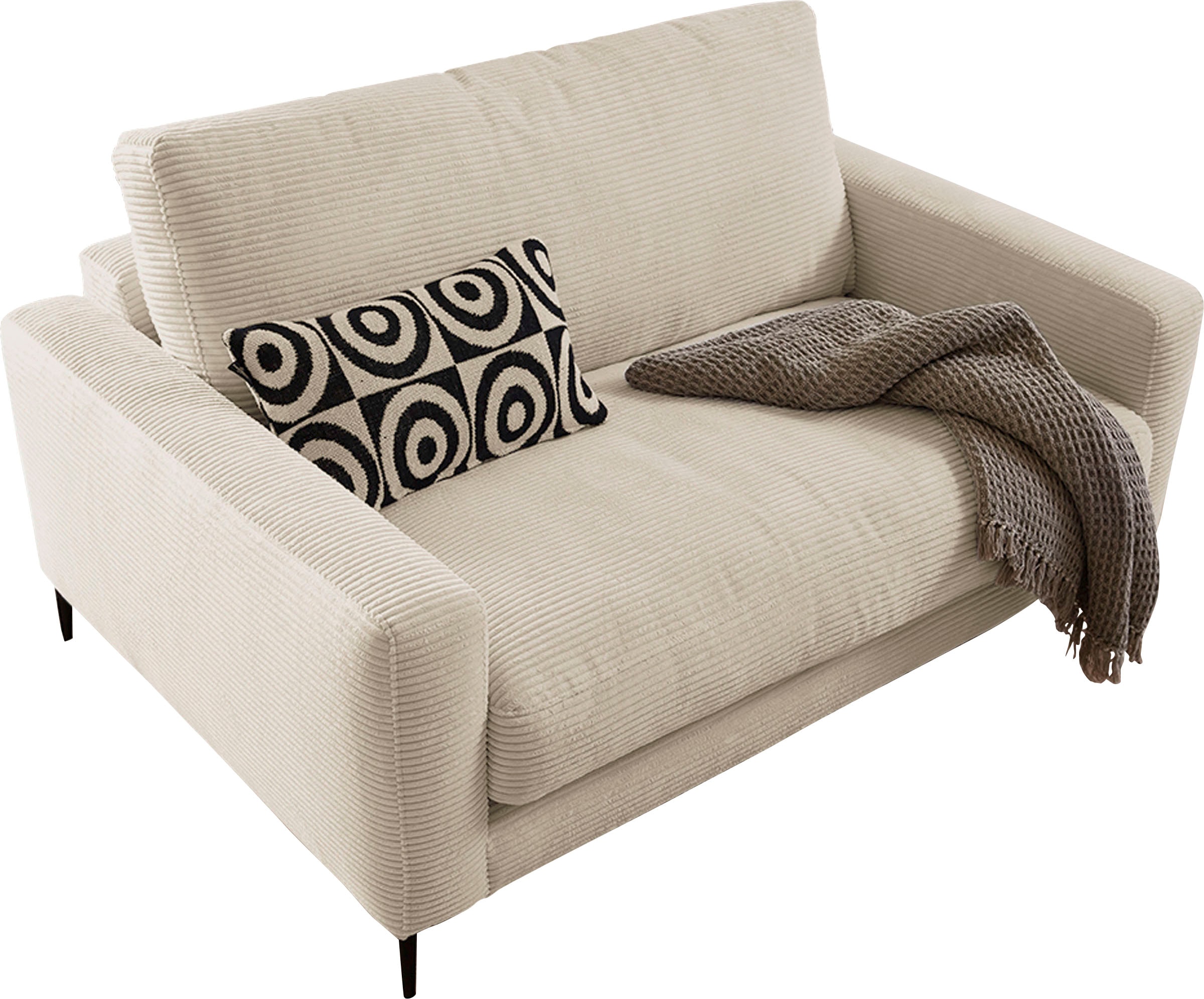 INOSIGN 1,5-Sitzer »Downtown  B/T/H:  152/105/84 cm« weicher Sitzkomfort, Cord, gemütliches Loungemöbel zum Relaxen