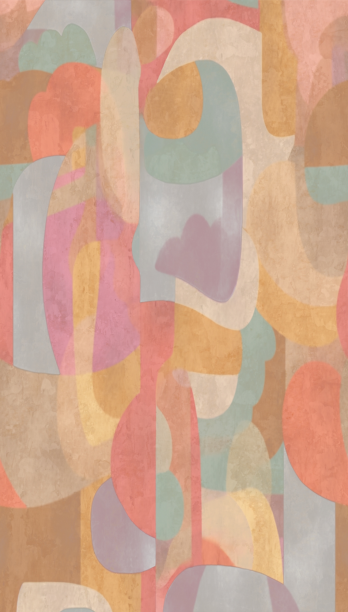 CosmoLiving by Cosmopolitan Vliestapete »Loretta Fototapete erweiterbar« matt strukturiert Abstrakte Farbflächen in warmen Tönen