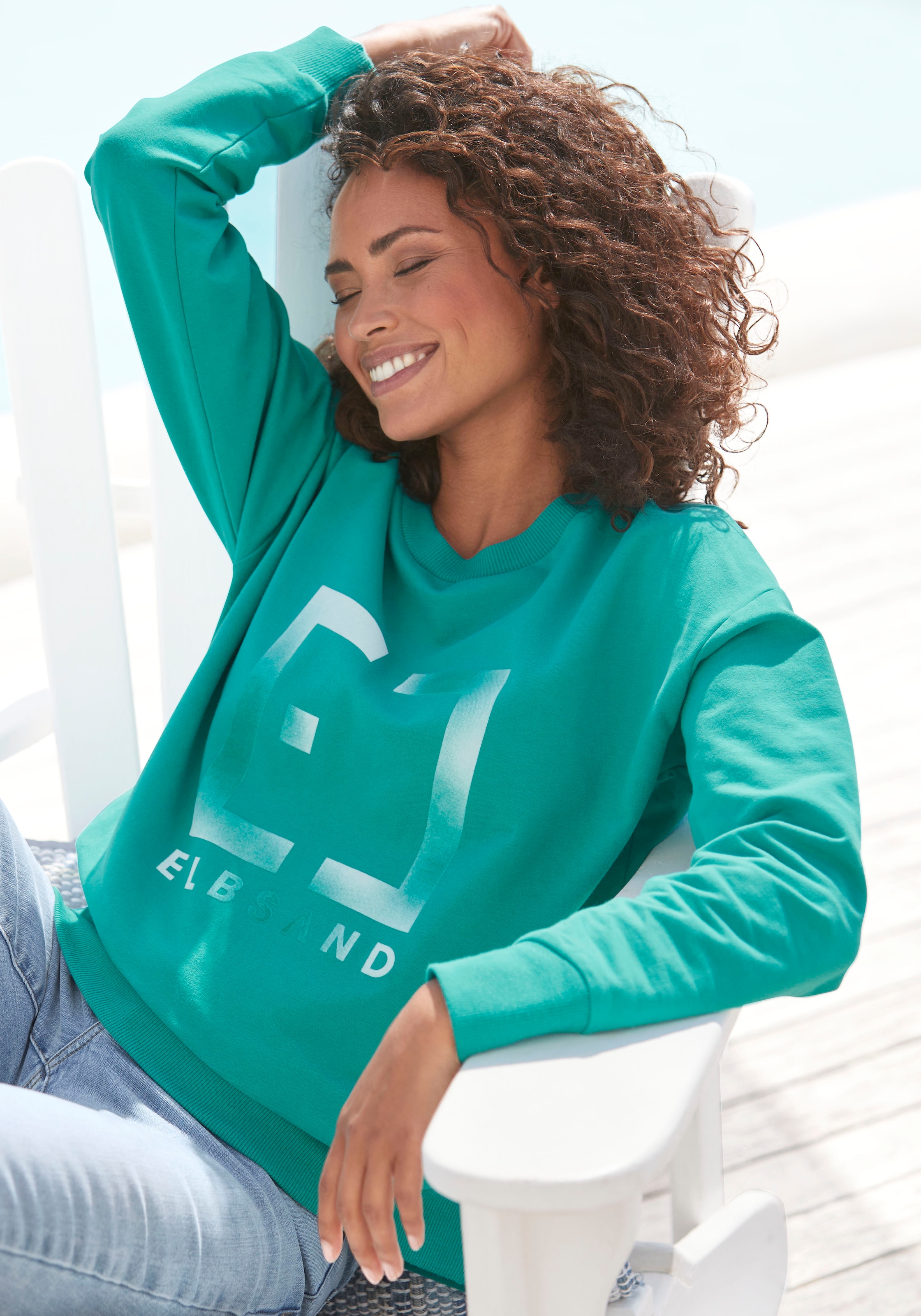 Elbsand Sweatshirt »Fionni«, mit großem Logoprint, sportlich-casual