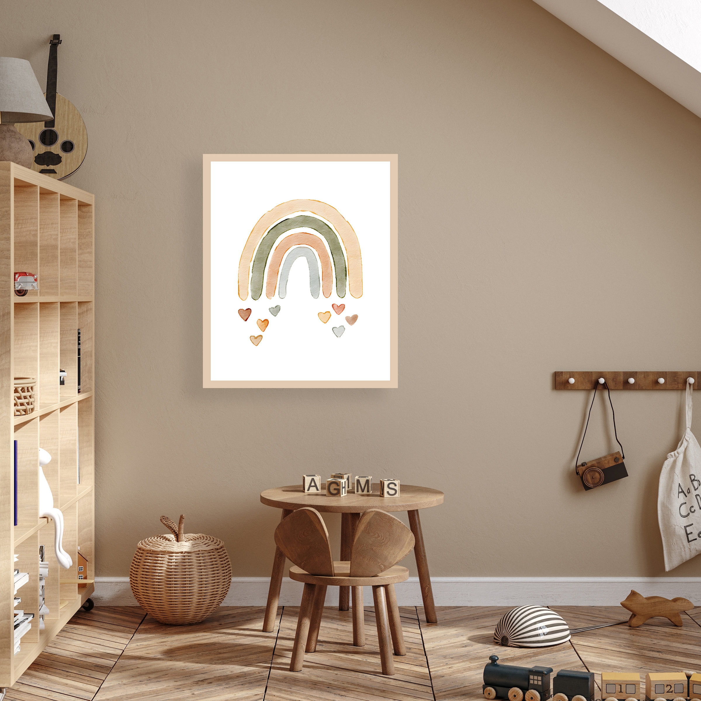Lüttenhütt Poster »Bunter Regenbogen mit Herzen«, Fantasy-Herz-Herzen-Regen günstig online kaufen