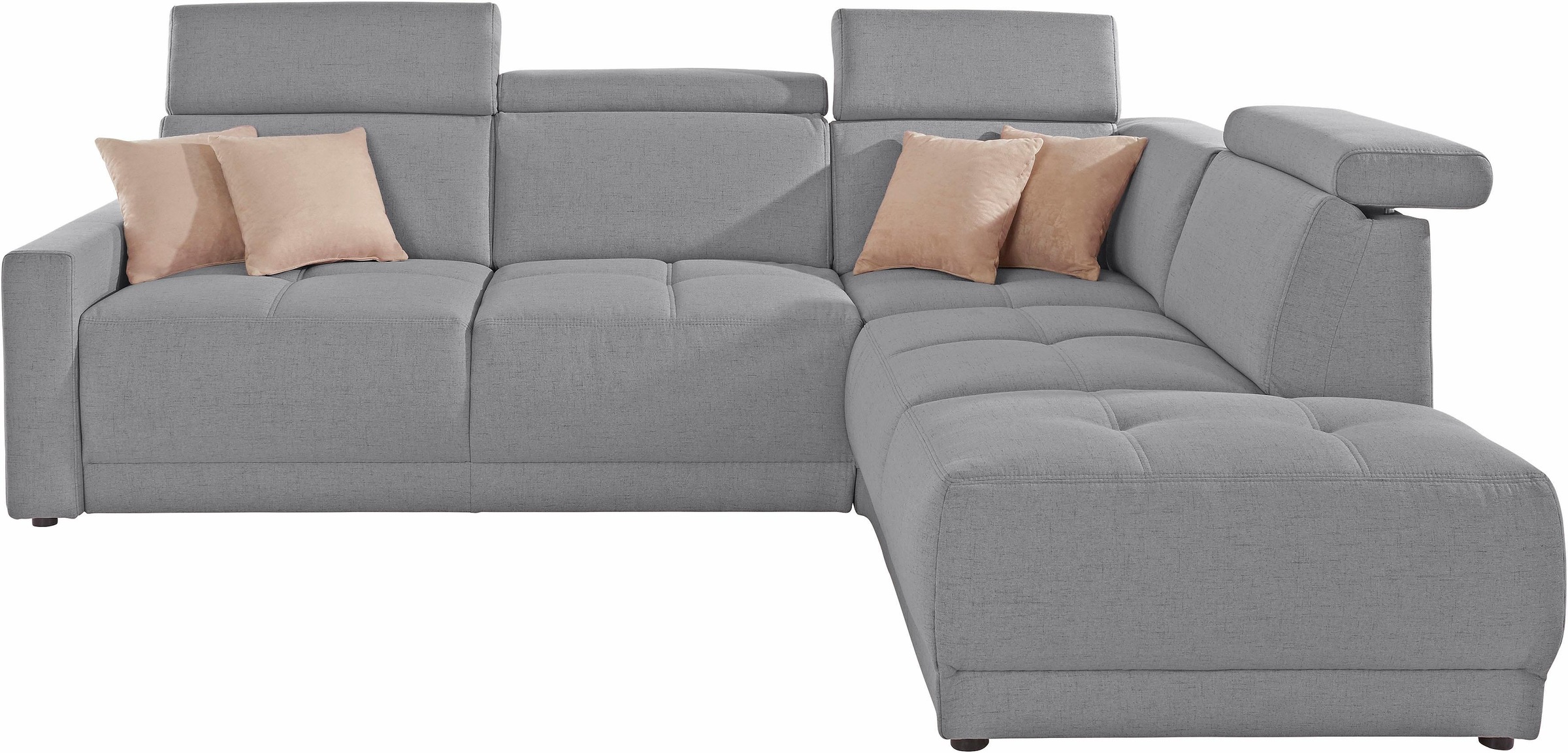 DOMO collection Ecksofa »Ava, moderne Sitzheftung mit toller Doppelnaht, ko günstig online kaufen