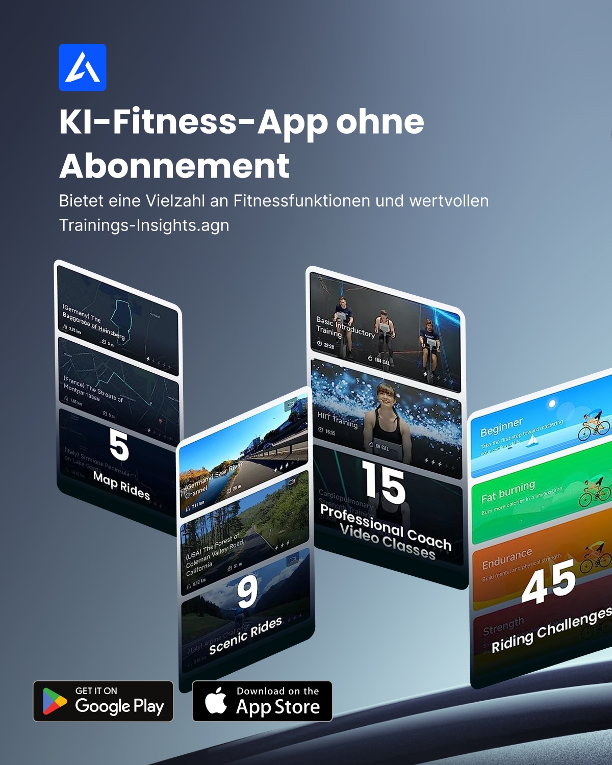 Renpho Heimtrainer »RENPHO AI Smart Bike 2«