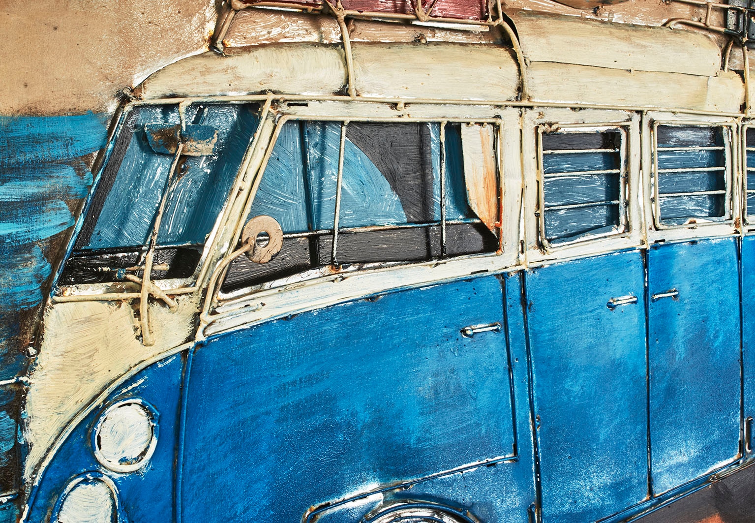 locker Wanddekoobjekt »Metallbild 3D BEACH BULLY«